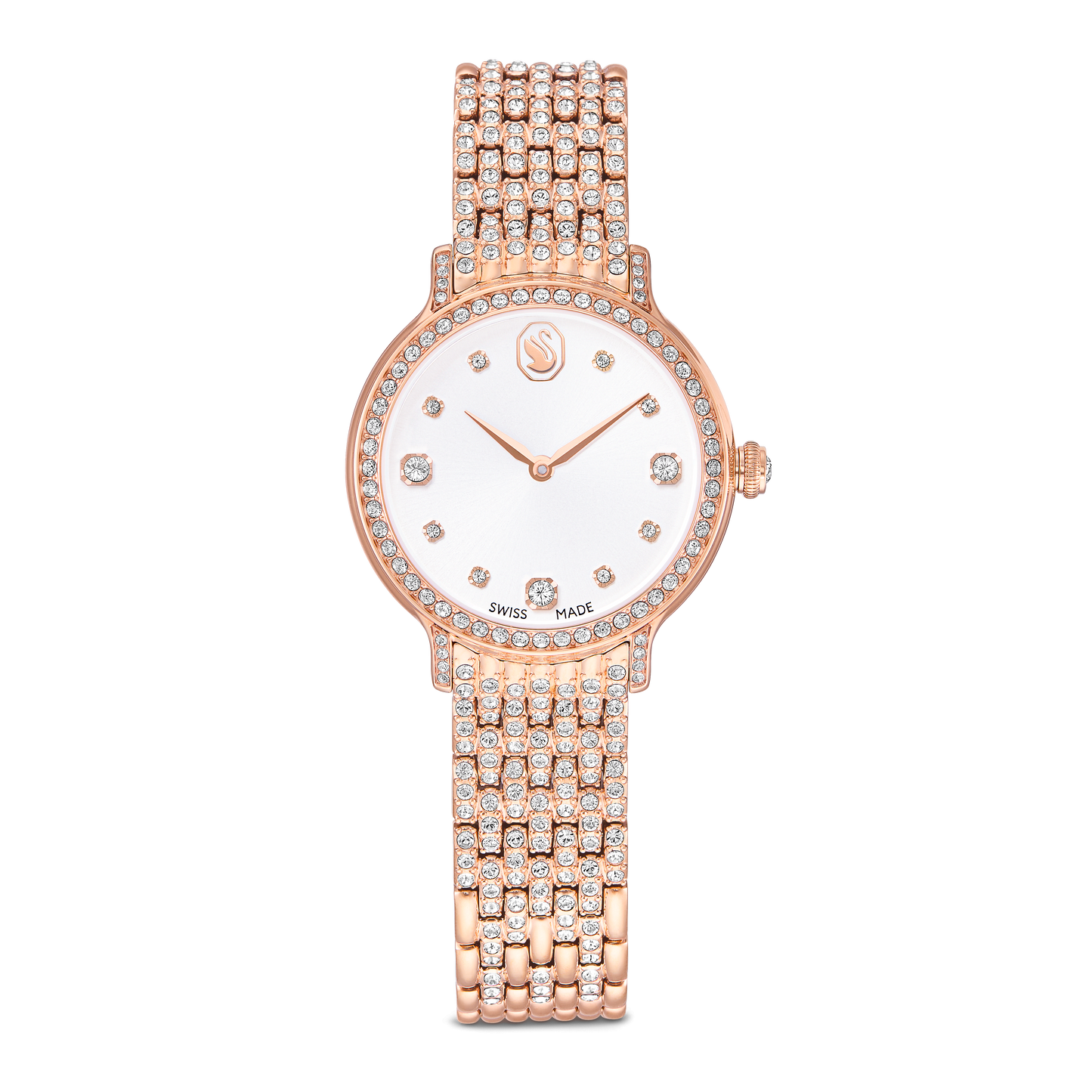 Imber oval watch, Swiss Made, Metal bracelet, Gold tone, Rose gold-tone finish 5741227