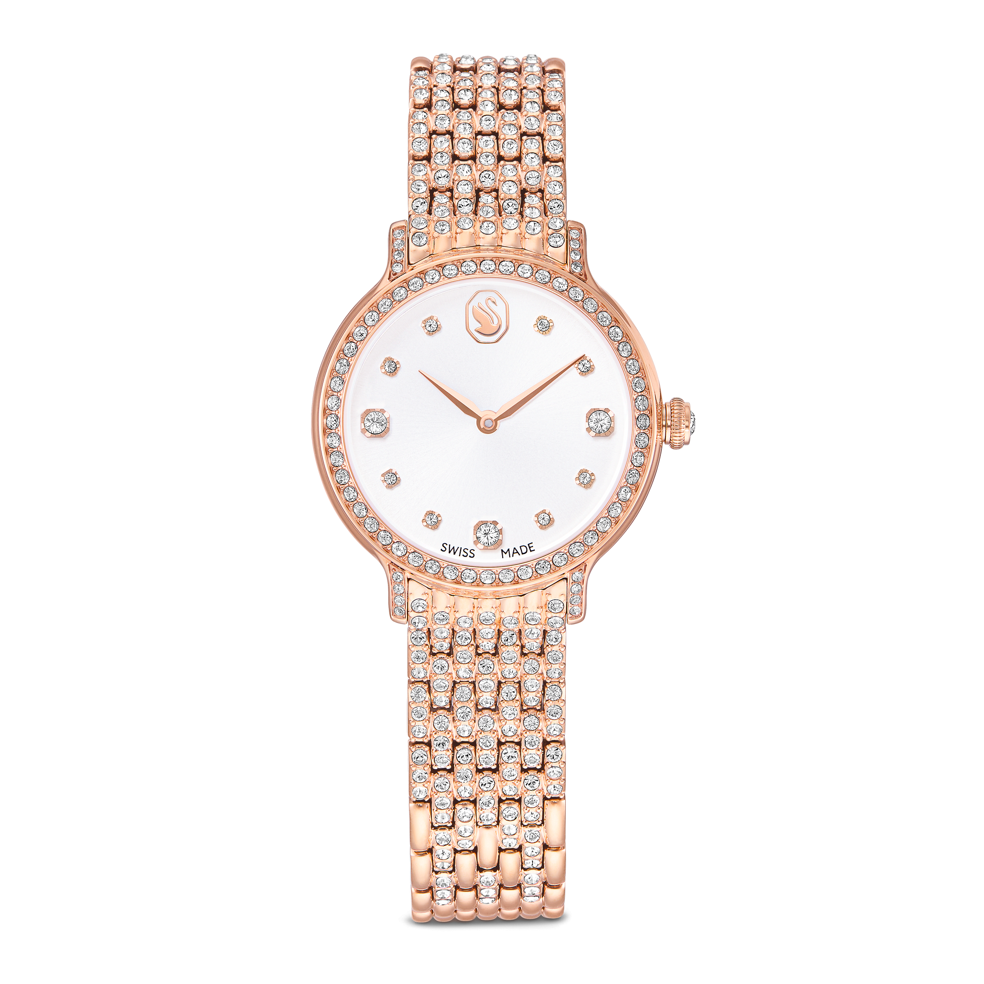 Imber oval watch, Swiss Made, Metal bracelet, Gold tone, Rose gold-tone finish 5741227