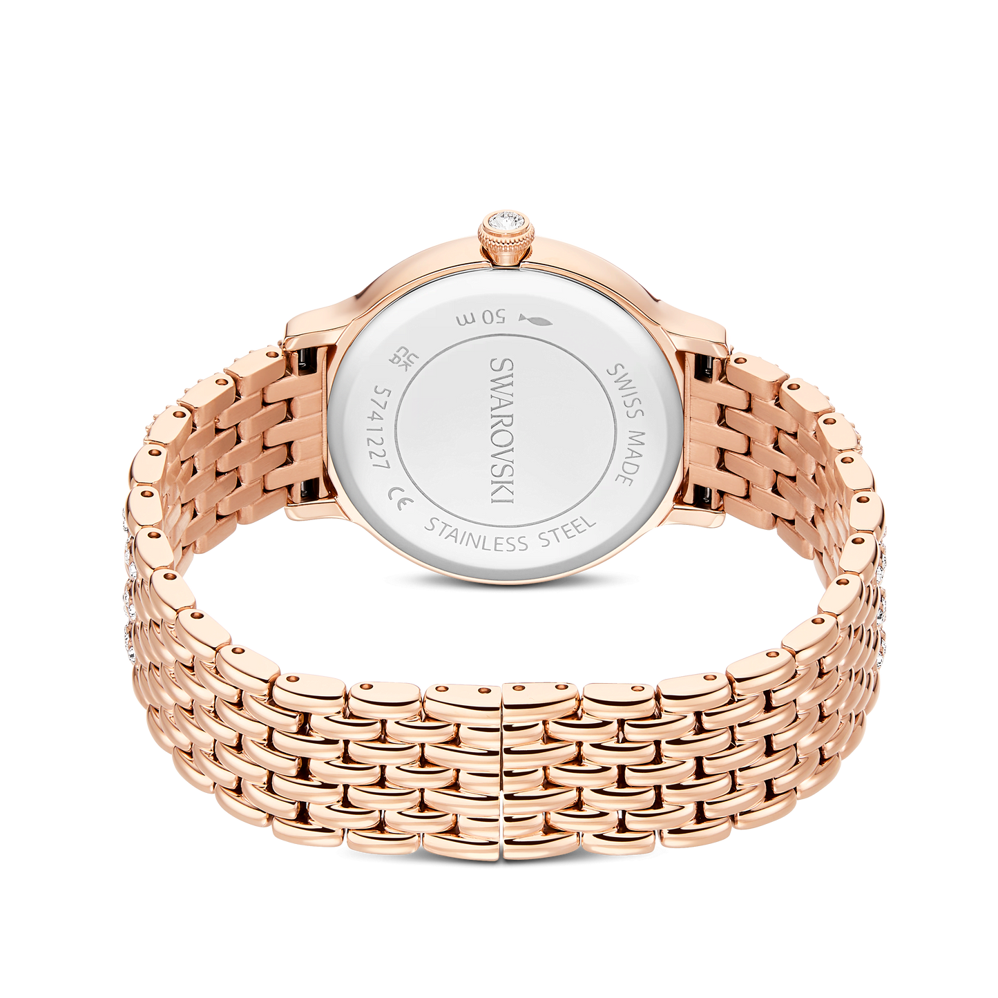 Imber oval watch, Swiss Made, Metal bracelet, Gold tone, Rose gold-tone finish 5741227