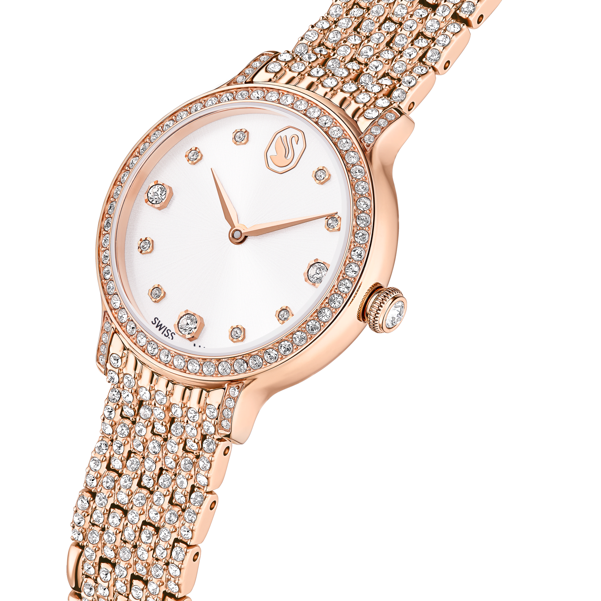 Imber oval watch, Swiss Made, Metal bracelet, Gold tone, Rose gold-tone finish 5741227