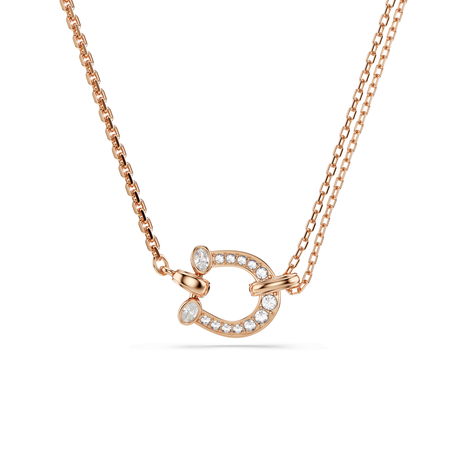 Symbolica pendant, Pavé, Horse shoe, White, Rose gold-tone plated 5741462
