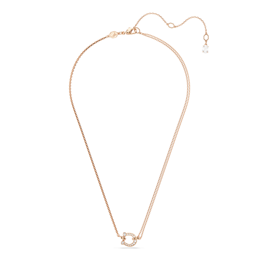 Symbolica pendant, Pavé, Horse shoe, White, Rose gold-tone plated 5741462