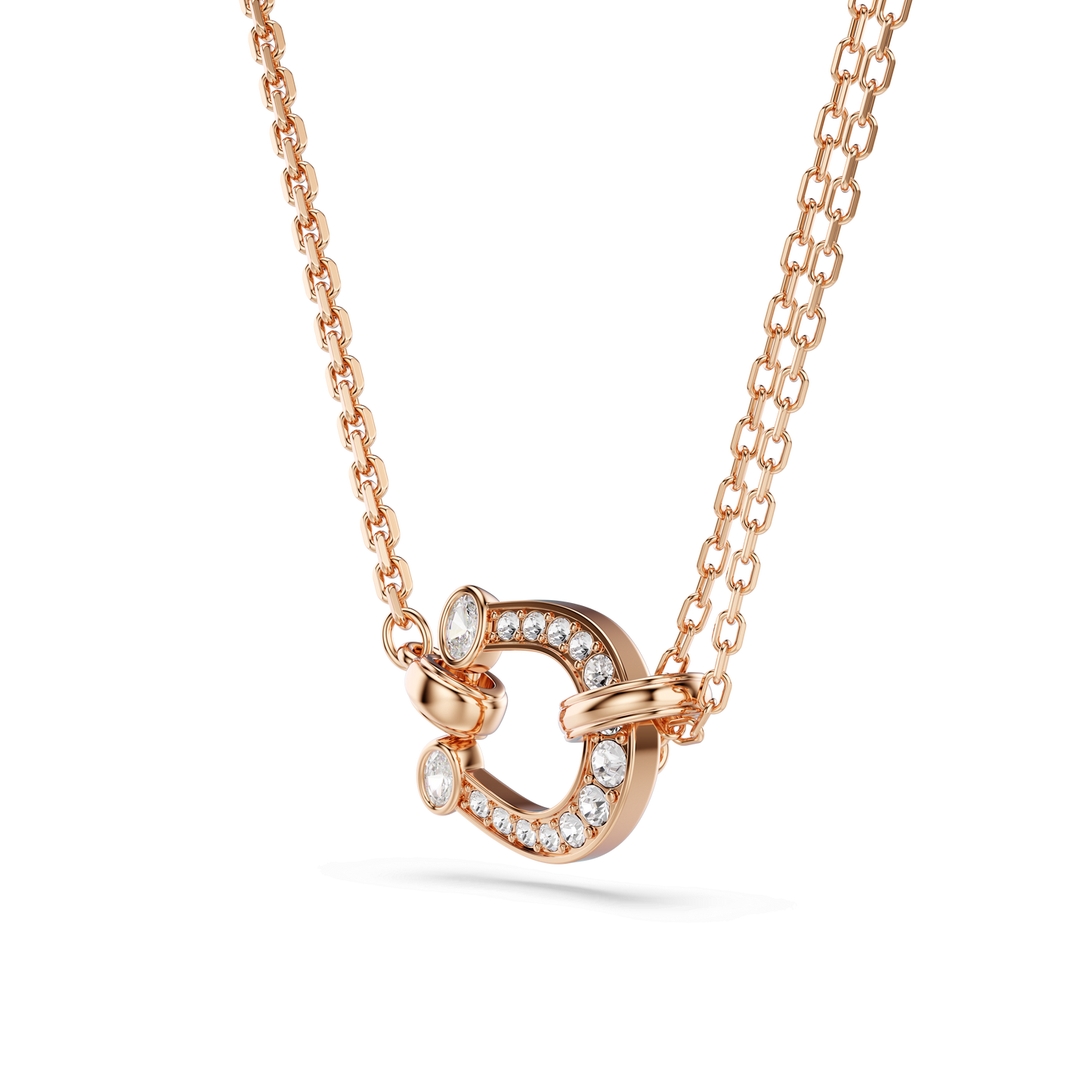 Symbolica pendant, Pavé, Horse shoe, White, Rose gold-tone plated 5741462