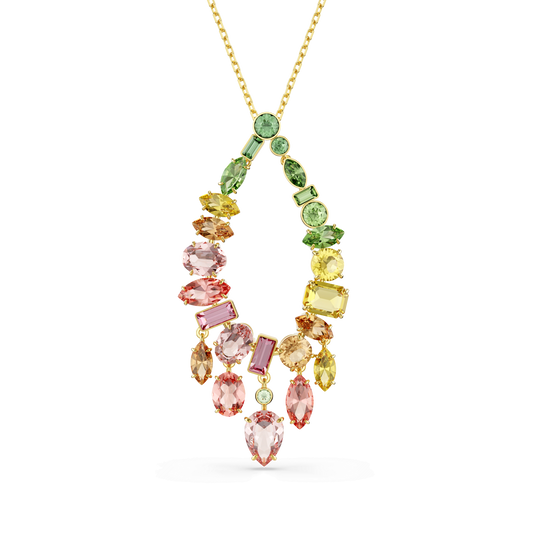Gema pendant, Mixed cuts, Multicolored, Gold-tone plated 5741589