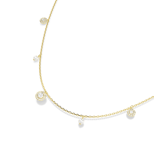 Una Angelic strandage, Crystal pearl, Round cut, White, Gold-tone plated 5742380