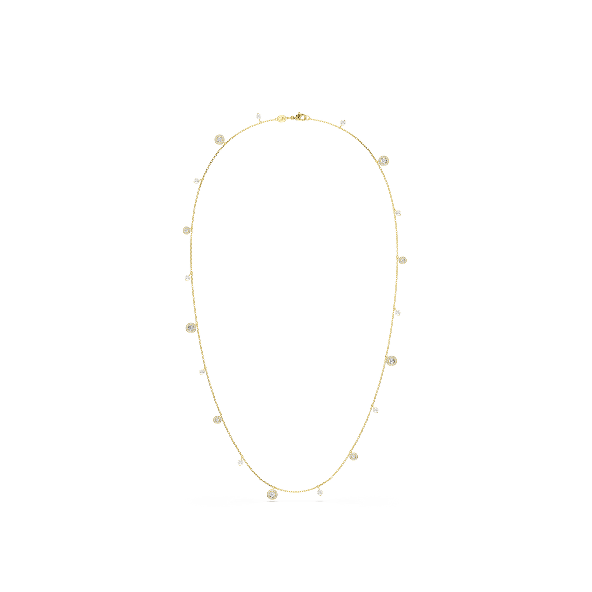 Una Angelic strandage, Crystal pearl, Round cut, White, 18K gold finish