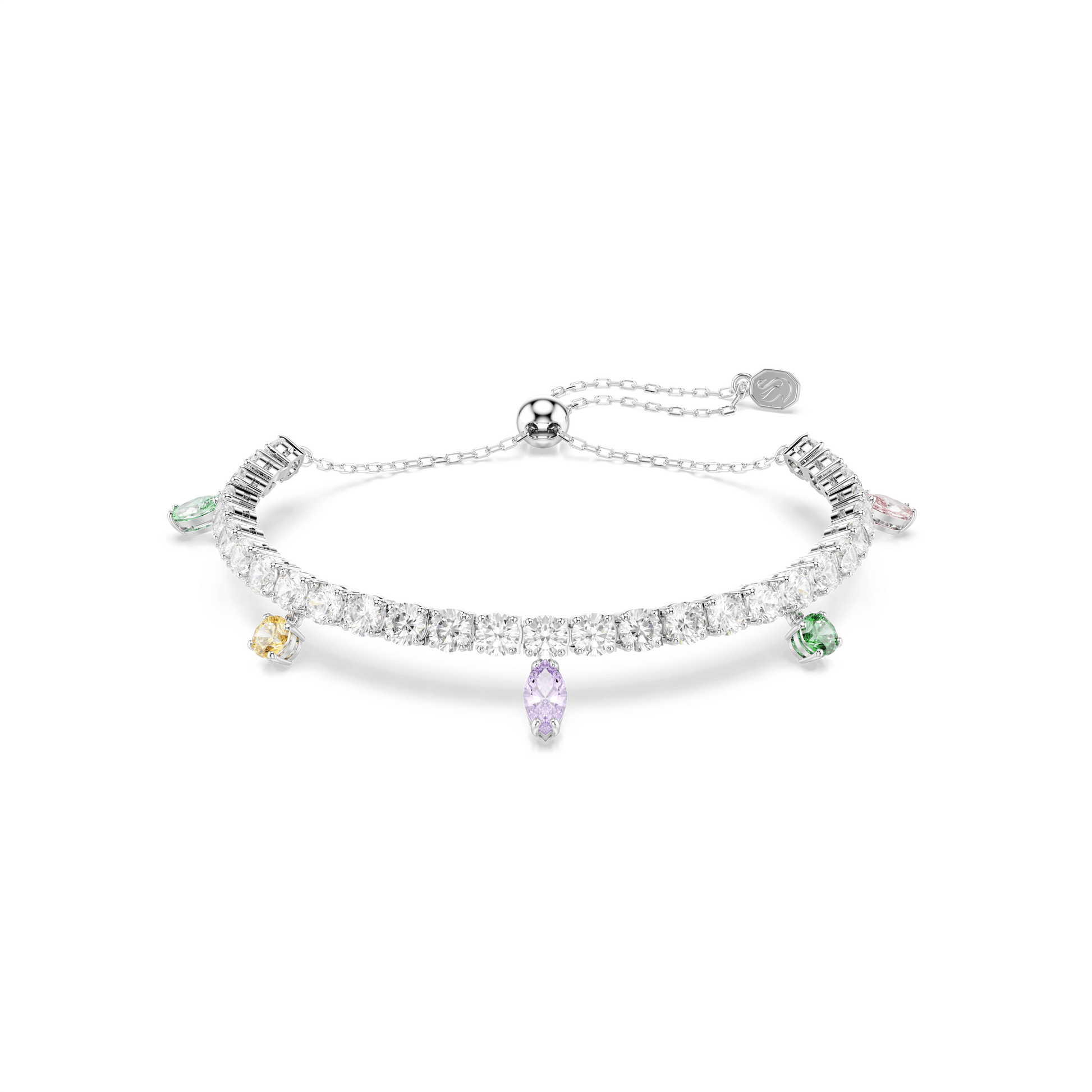 Ariana Grande x Swarovski Tennis bracelet, Mixed cuts, Multicolored, Rhodium plated 5742463