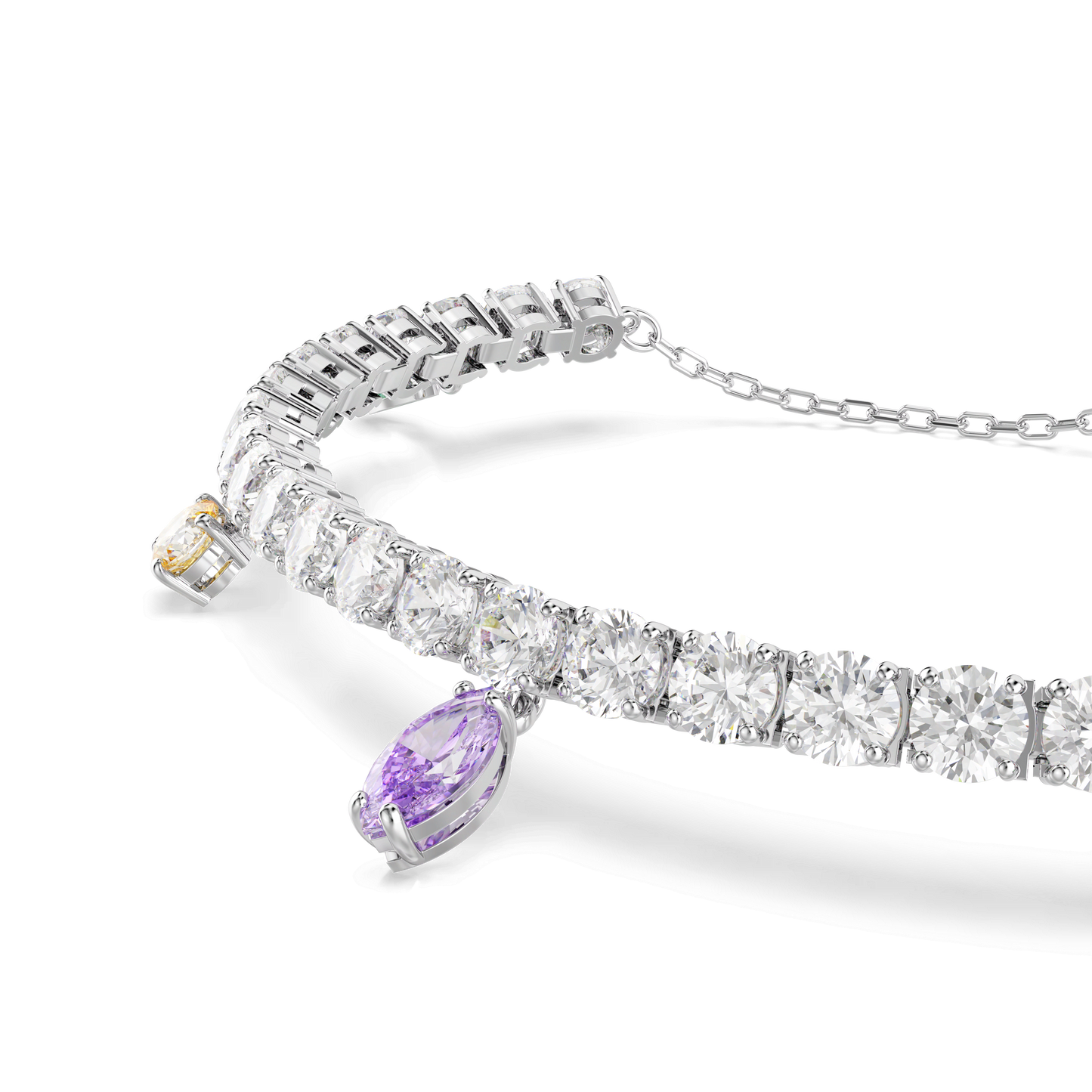 Ariana Grande x Swarovski Tennis bracelet, Mixed cuts, Multicolored, Rhodium plated 5742463