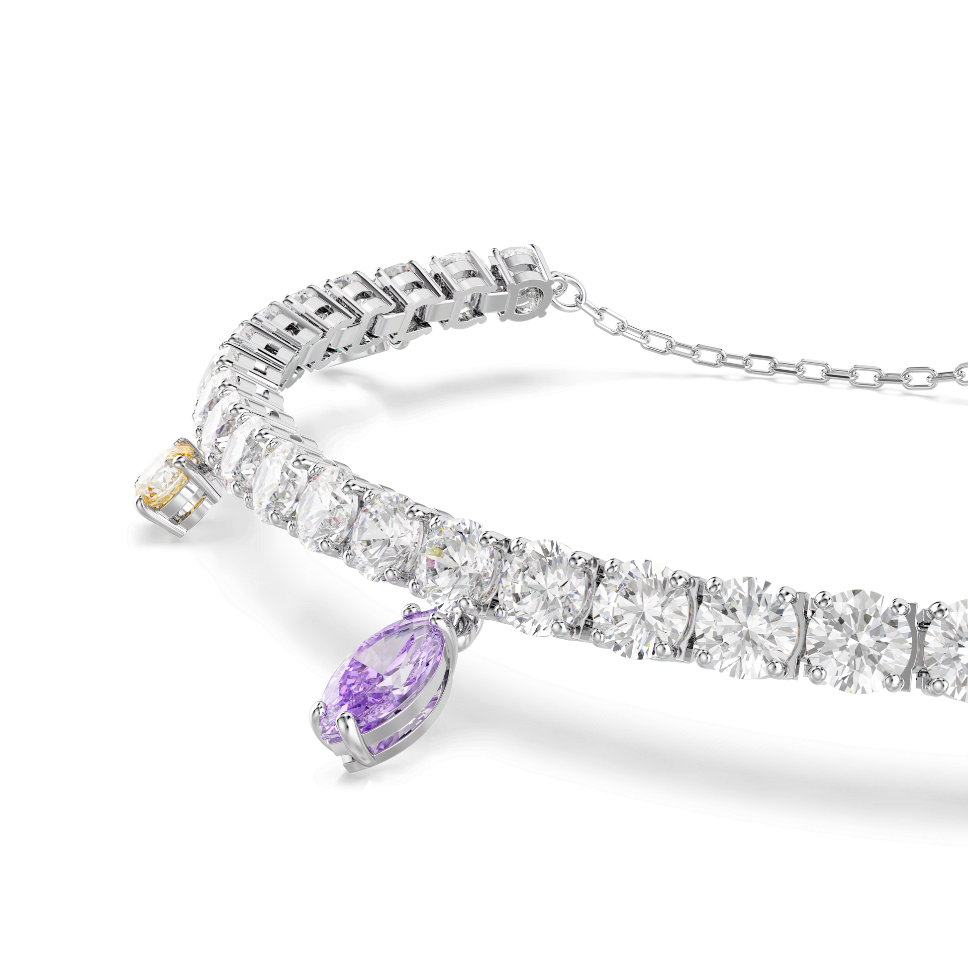 Ariana Grande x Swarovski Tennis bracelet, Mixed cuts, Multicolored, Rhodium plated 5742463
