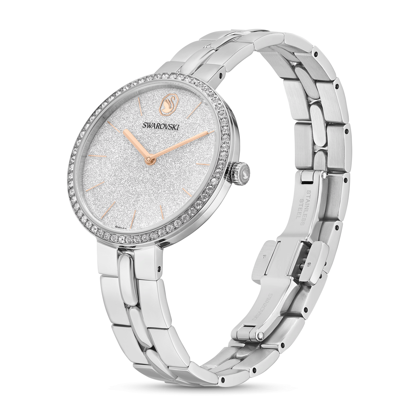 Cosmopolitan watch, Swiss Made, Metal bracelet, Silver tone, Stainless steel 5742475
