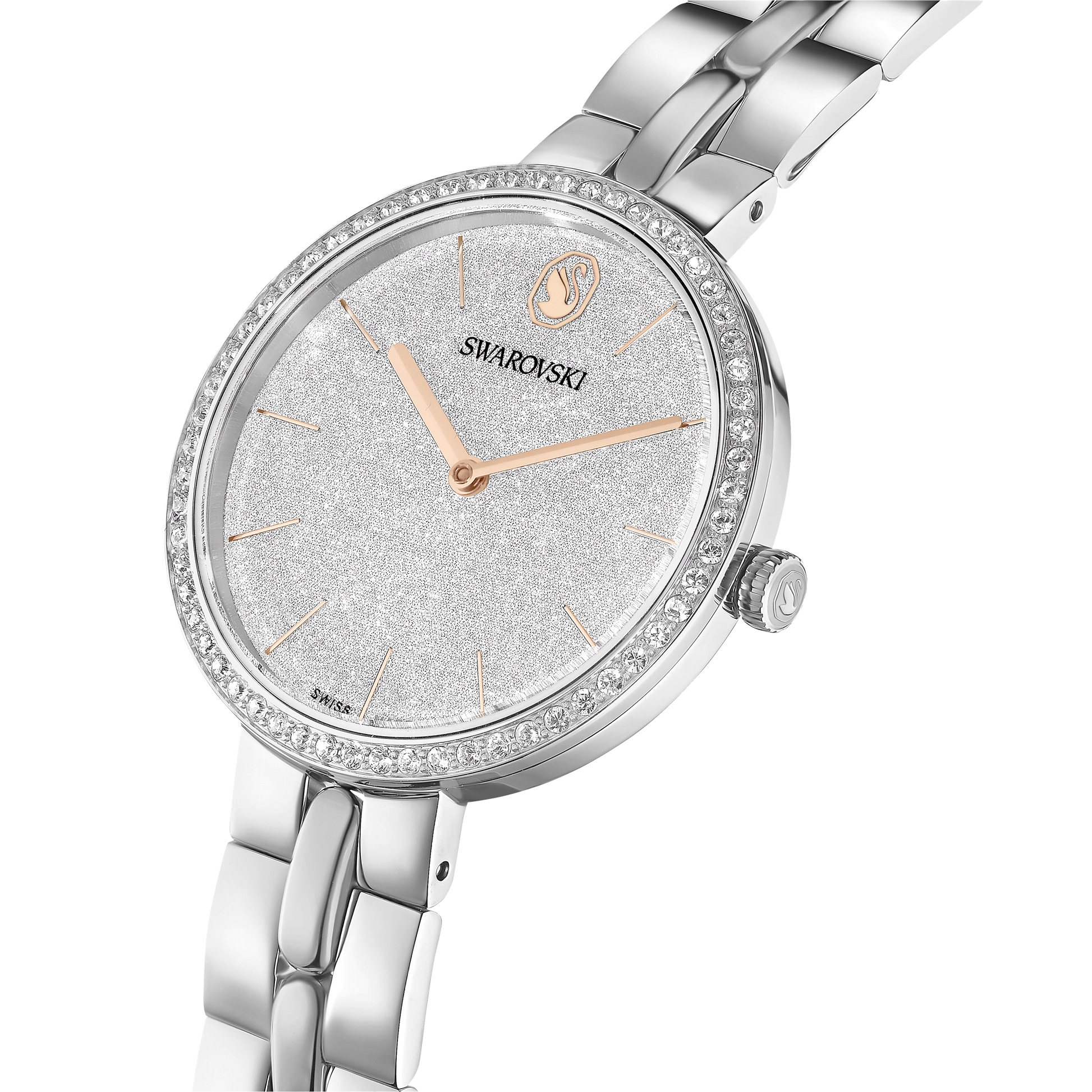 Cosmopolitan watch, Swiss Made, Metal bracelet, Silver tone, Stainless steel 5742475