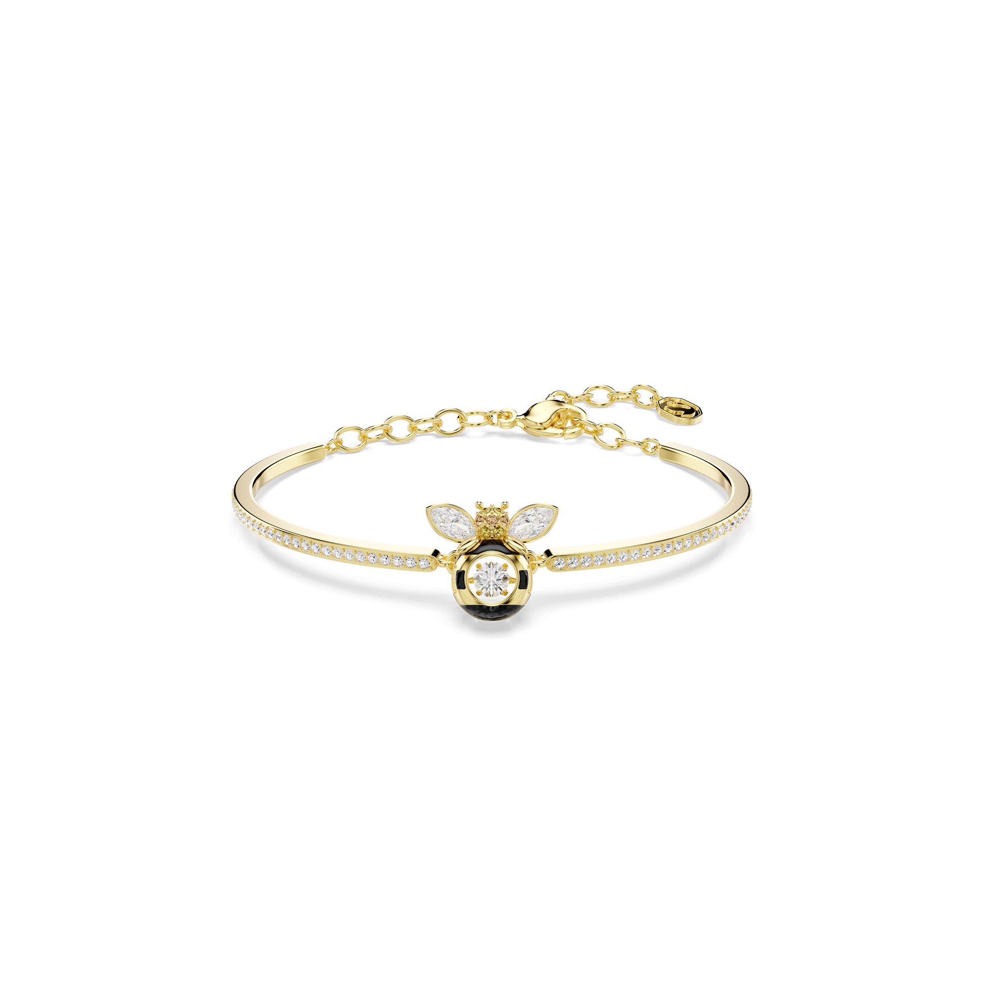 Idyllia bracelet, Mixed cuts, Bee, Multicolored, Gold-tone plated 5742679