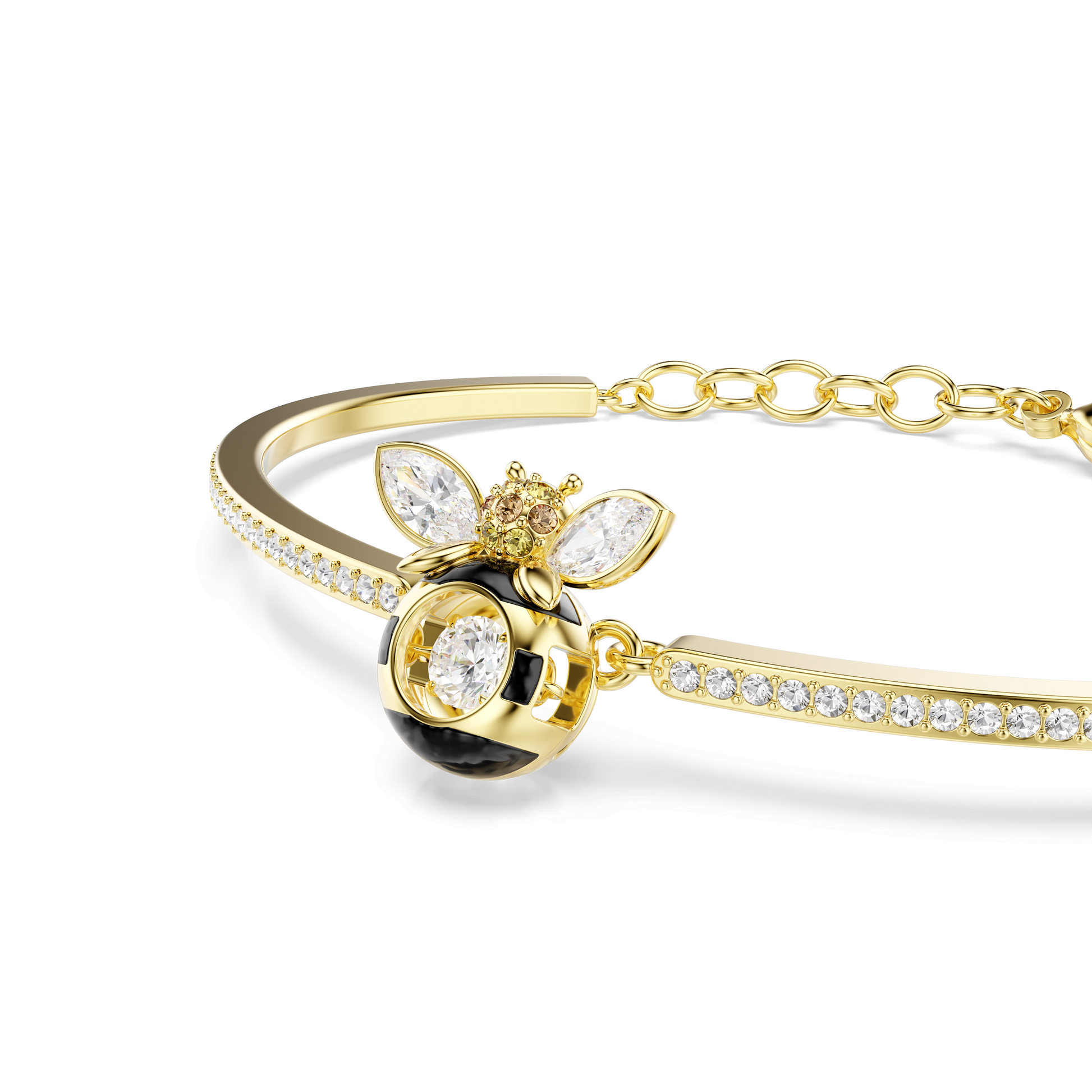 Idyllia bracelet, Mixed cuts, Bee, Multicolored, Gold-tone plated 5742679