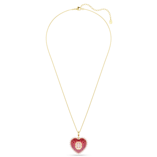 Idyllia pendant, Mixed cuts, Heart, Pink, Gold-tone plated 5742958