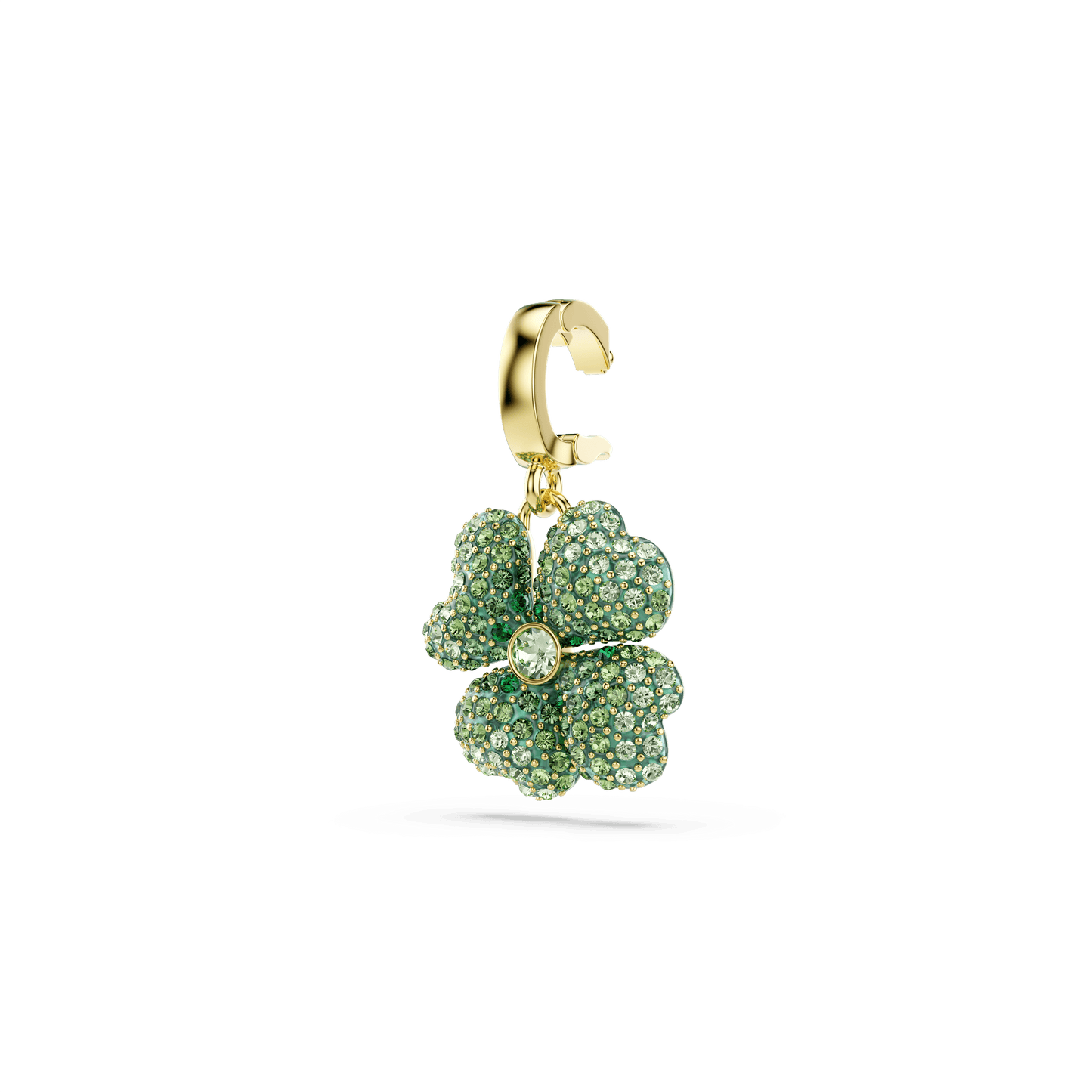 Idyllia charm, Clover, Green, Gold-tone plated 5743130