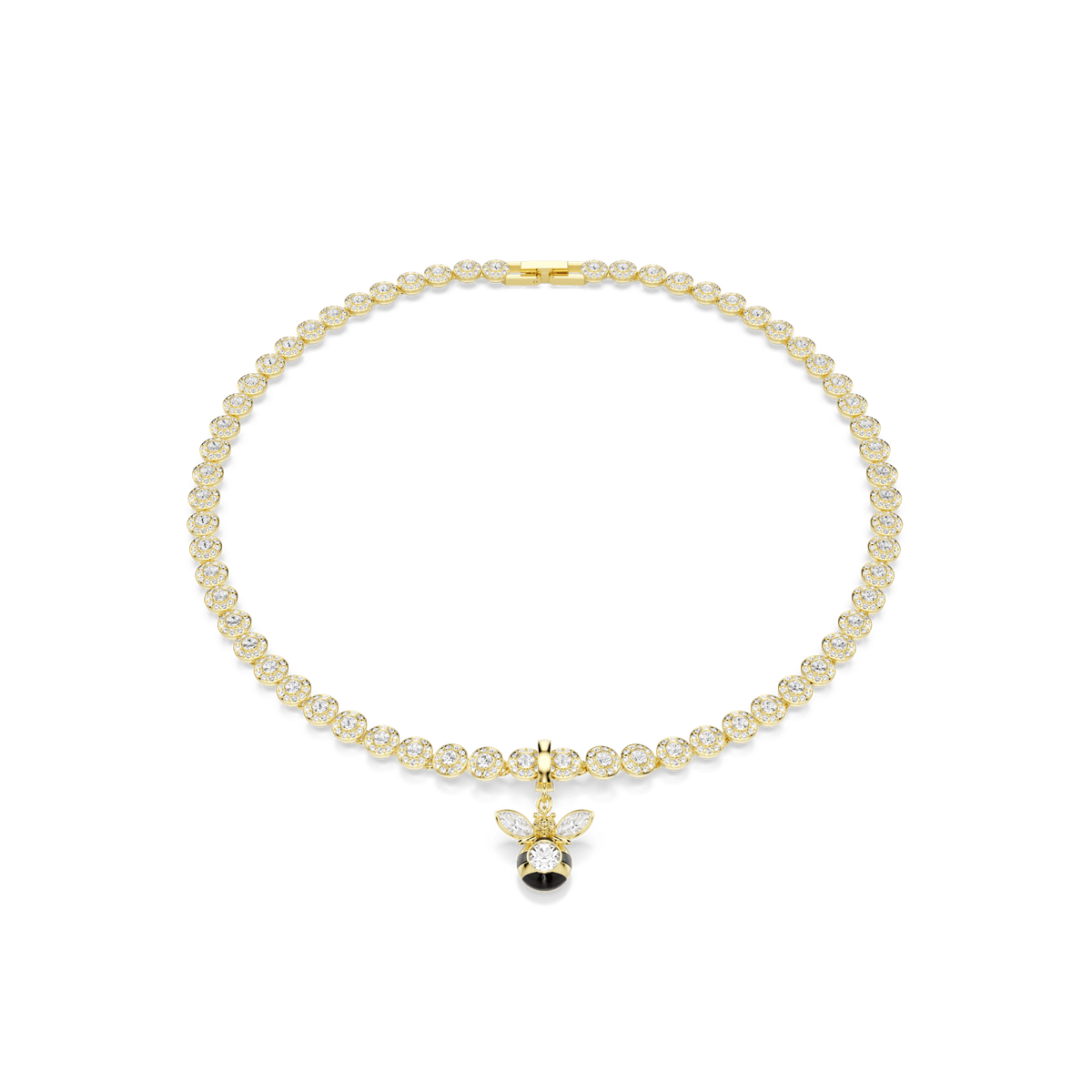 Idyllia charm, Mixed cuts, Bee, Multicolored, 18K gold finish