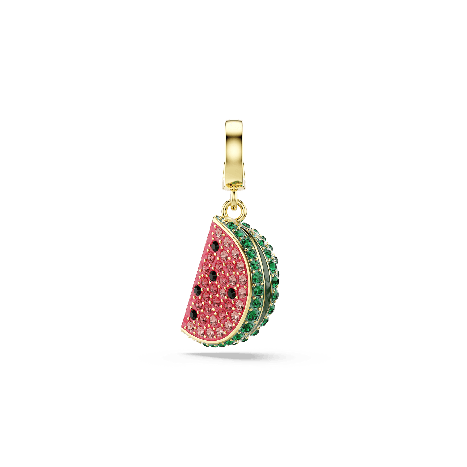 Idyllia charm, Mixed cuts, Watermelon, Multicolored, Gold-tone plated 5743134