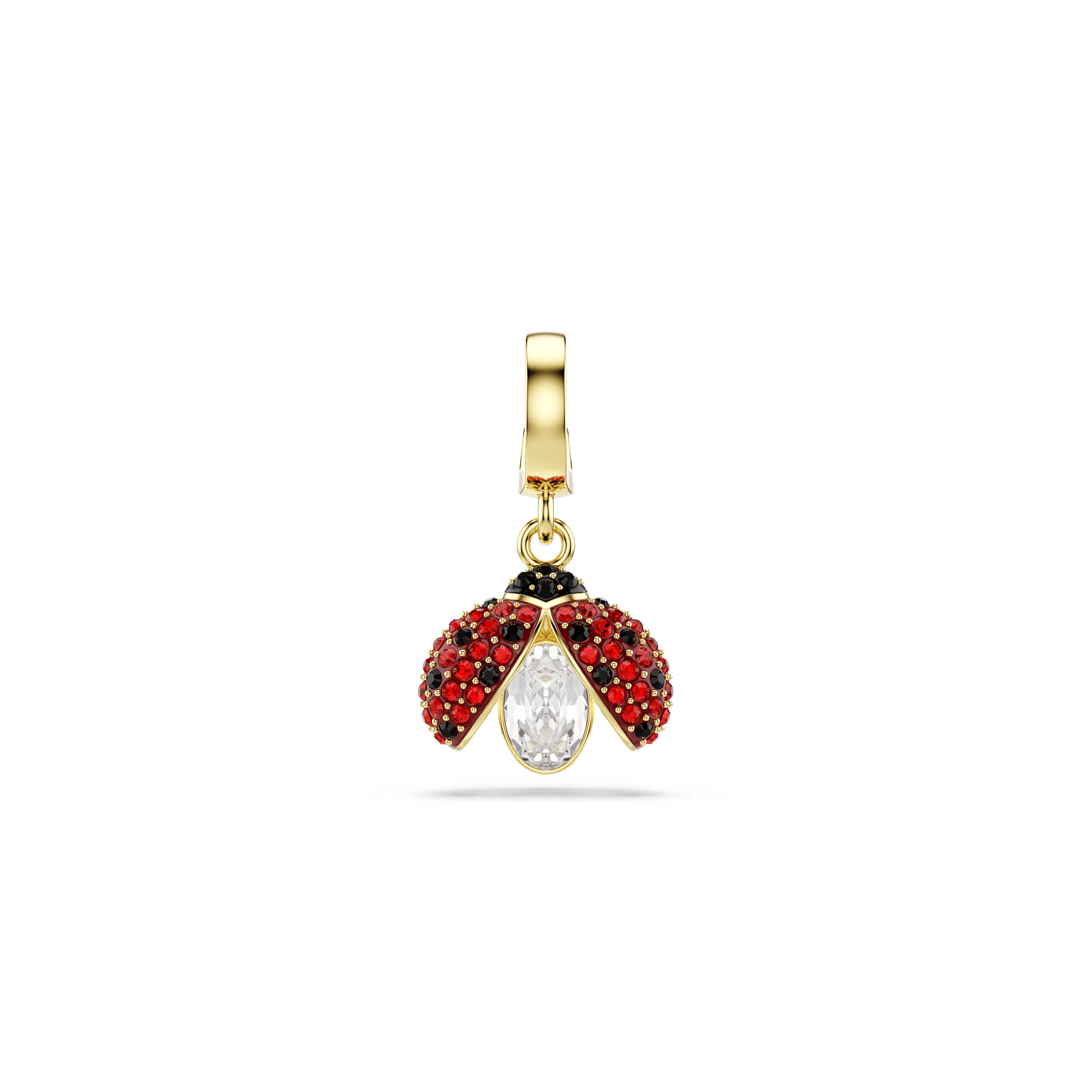 Idyllia charm, Mixed cuts, Ladybug, Red, Gold-tone plated 5743138