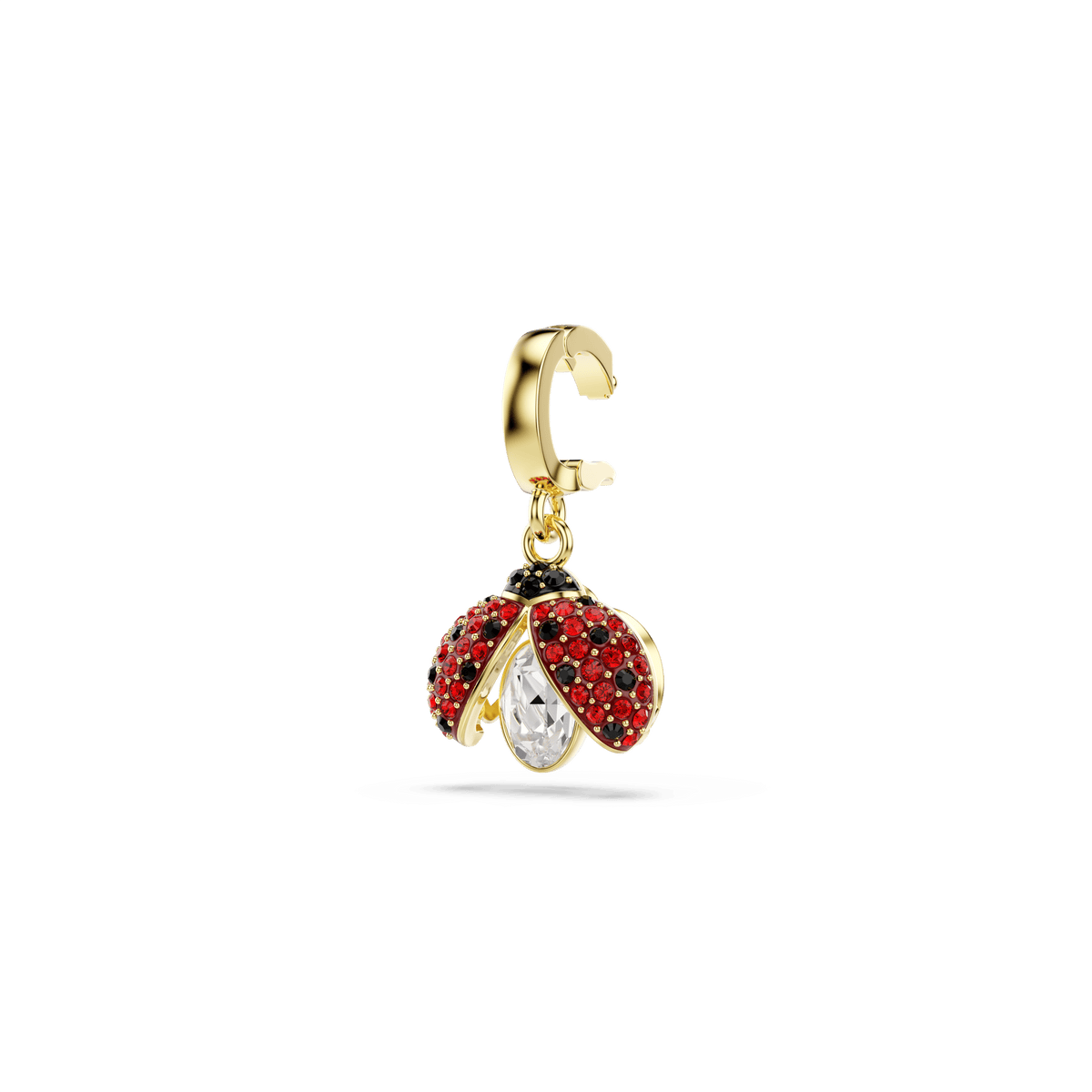 Idyllia charm, Mixed cuts, Ladybug, Red, 18K gold finish