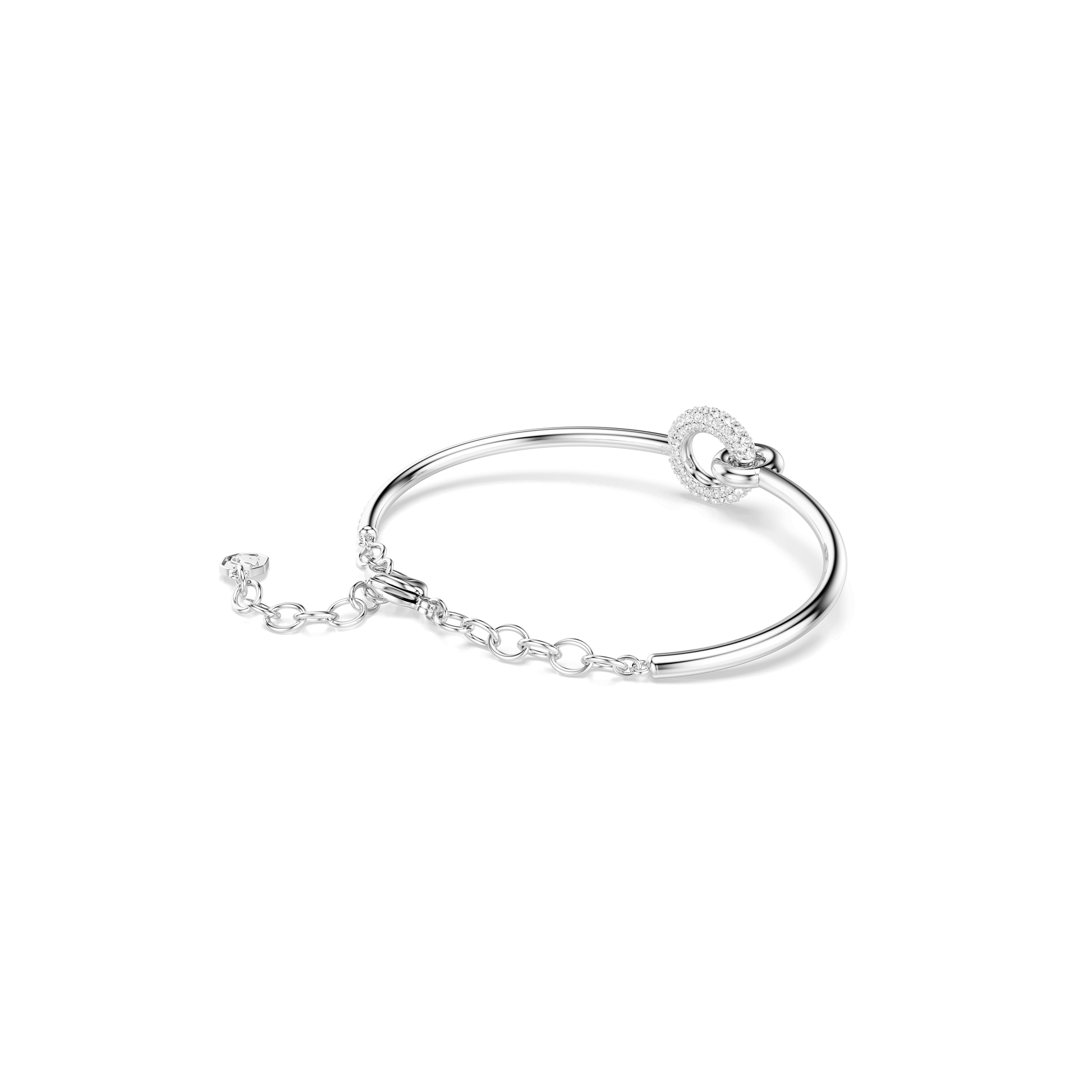 Dextera bangle, Round cut, White, Rhodium plated 5743569