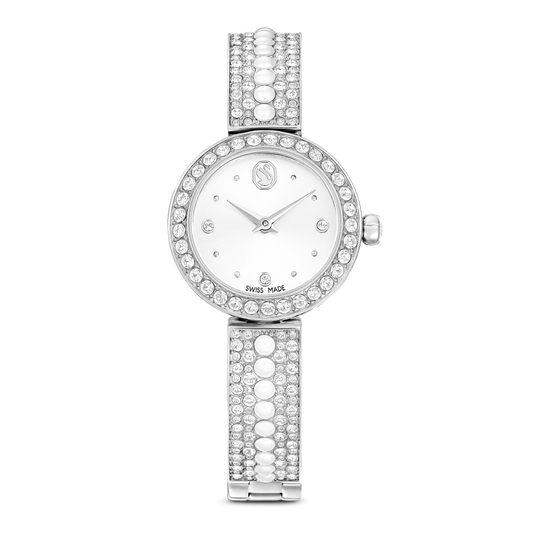 Matrix octagon watch, Baguette cut, Metal bracelet, Silver tone, Stainless steel 5743680