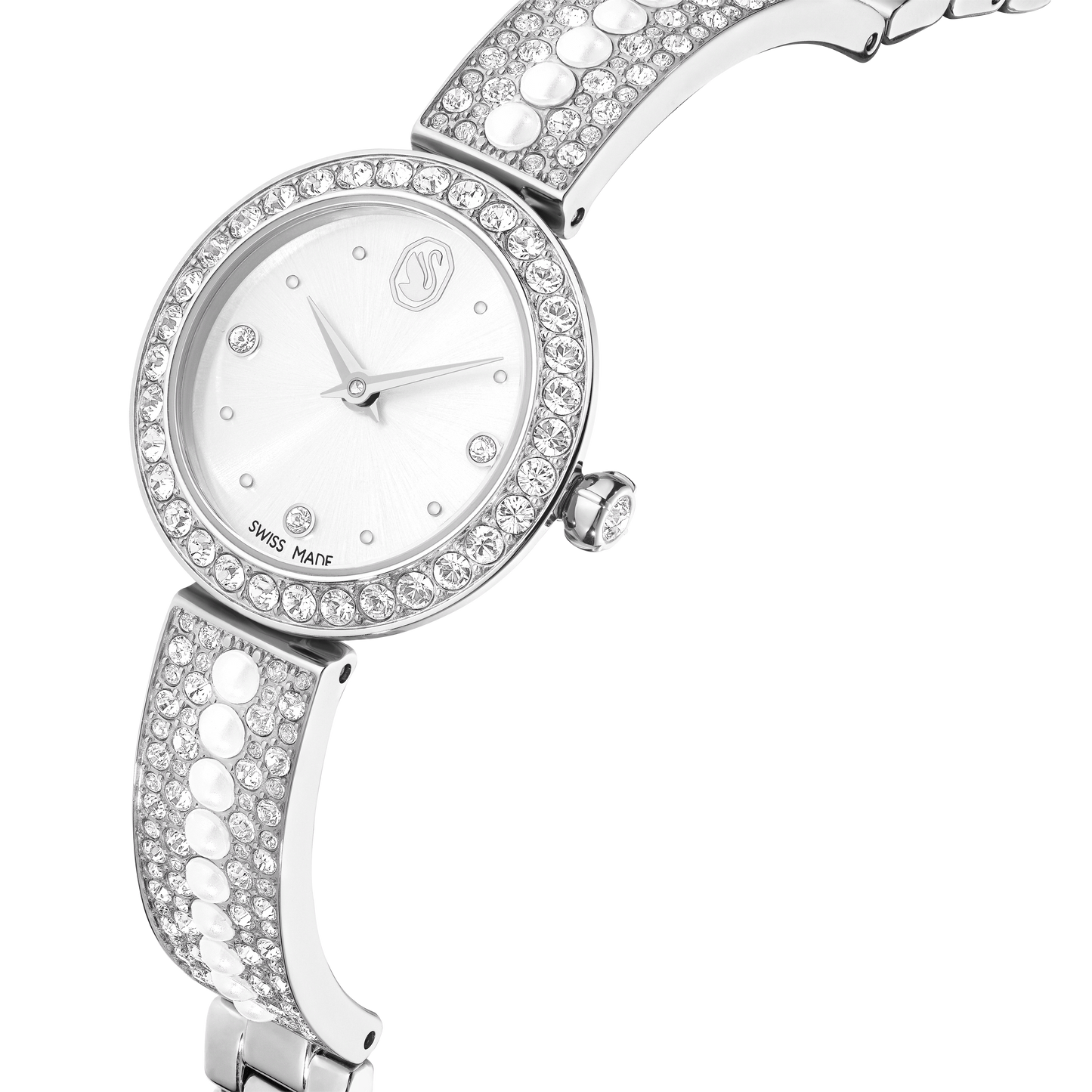 Matrix octagon watch, Baguette cut, Metal bracelet, Silver tone, Stainless steel 5743680