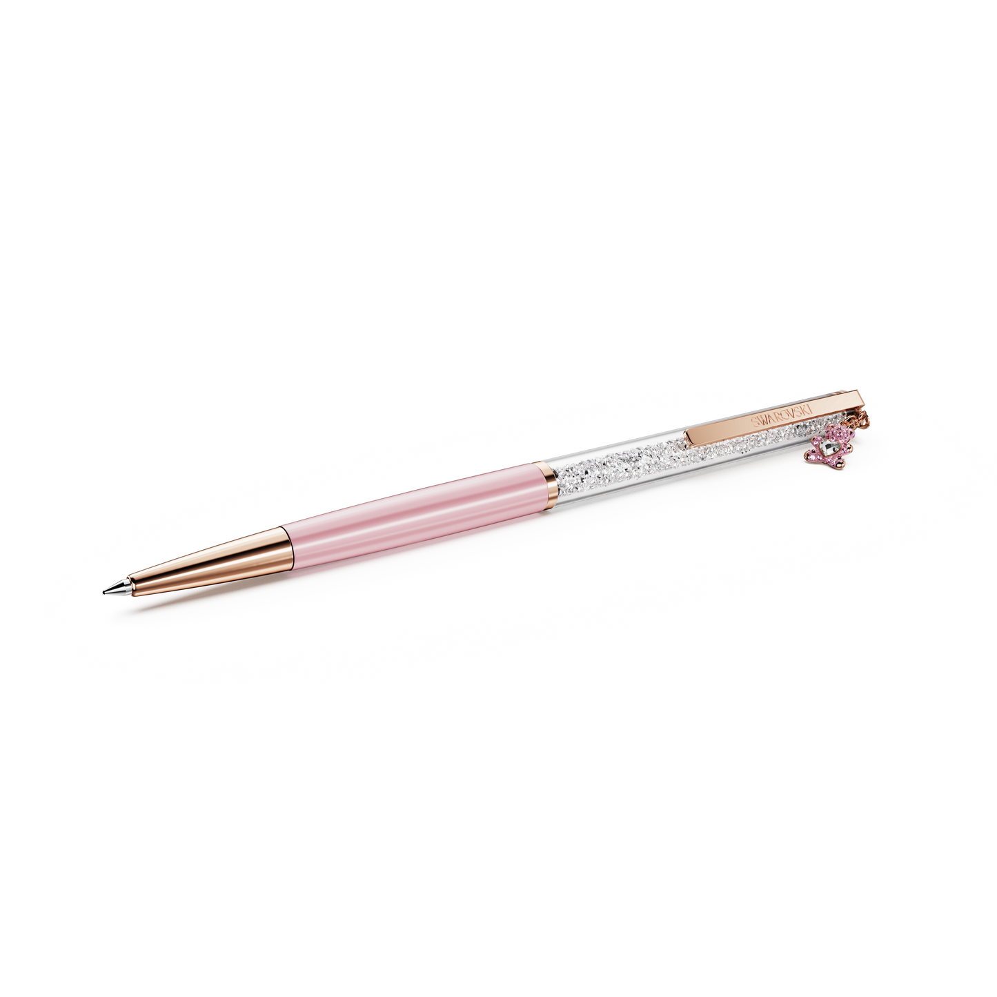 Crystalline ballpoint pen, Teddy, Pink, Pink lacquered, Rose gold-tone plated 5744955