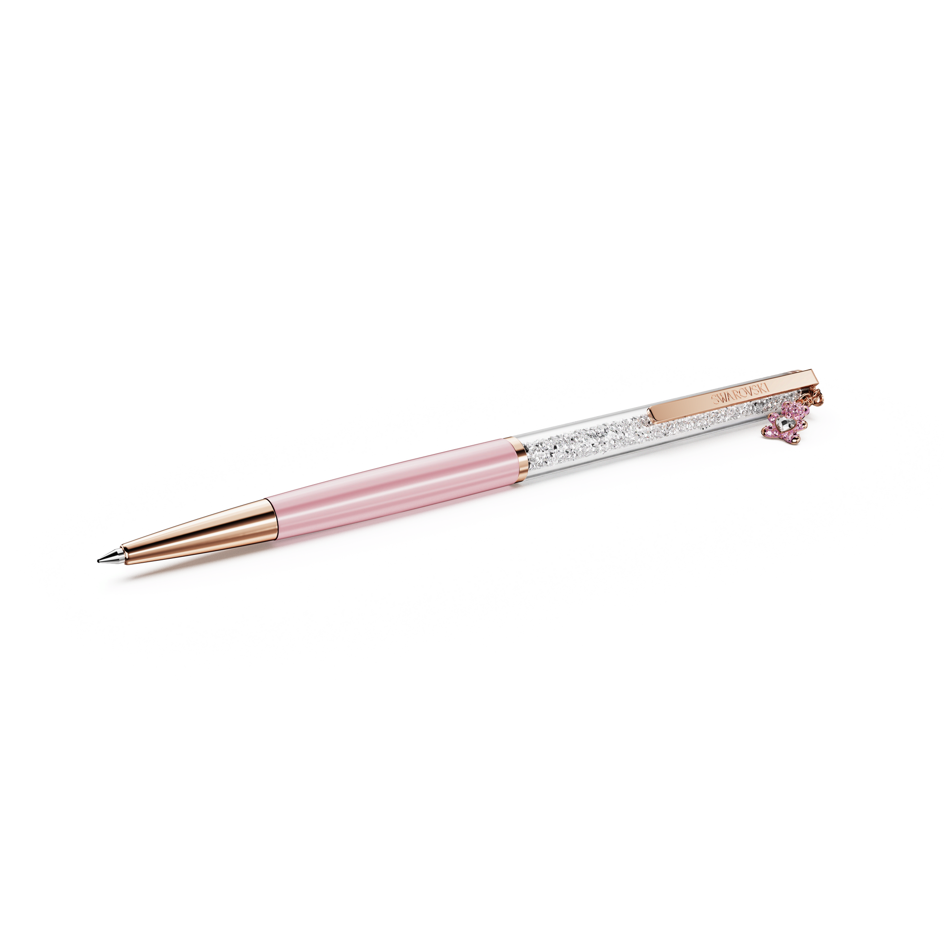 Crystalline ballpoint pen, Teddy, Pink, Pink lacquered, Rose gold-tone plated 5744955