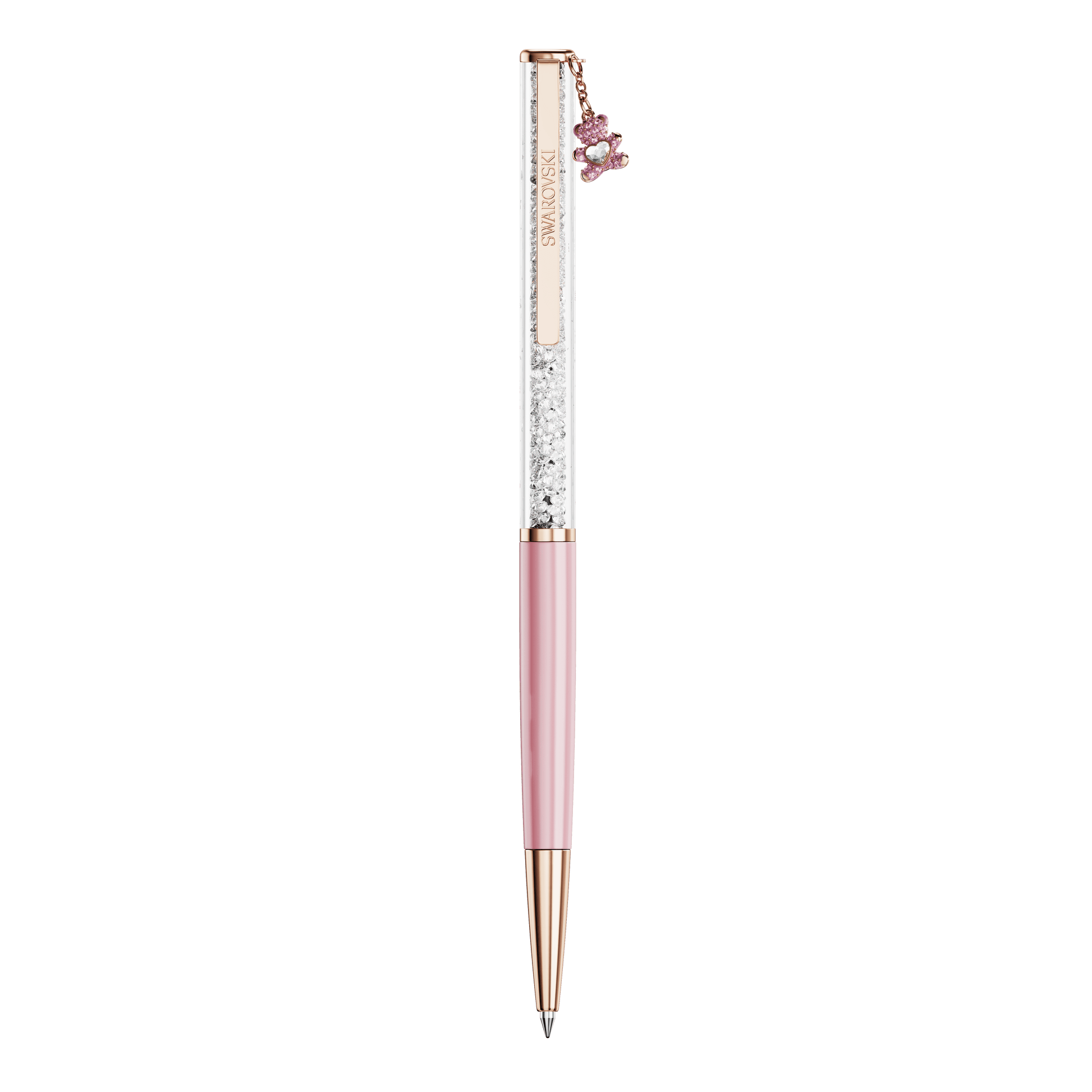 Crystalline ballpoint pen, Teddy, Pink, Pink lacquered, Rose gold-tone plated 5744955