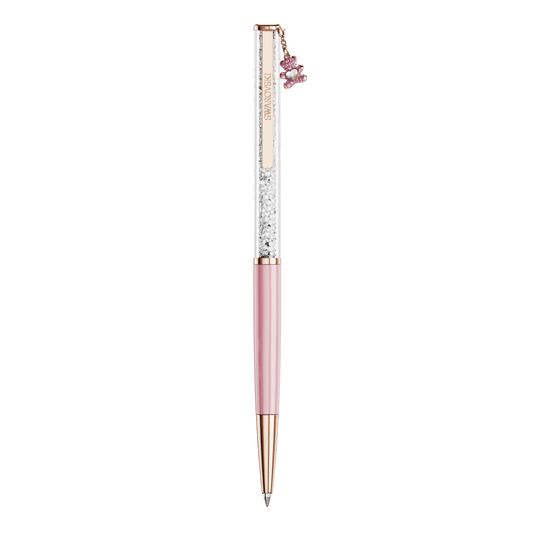 Crystalline ballpoint pen, Teddy, Pink, Pink lacquered, Rose gold-tone plated 5744955