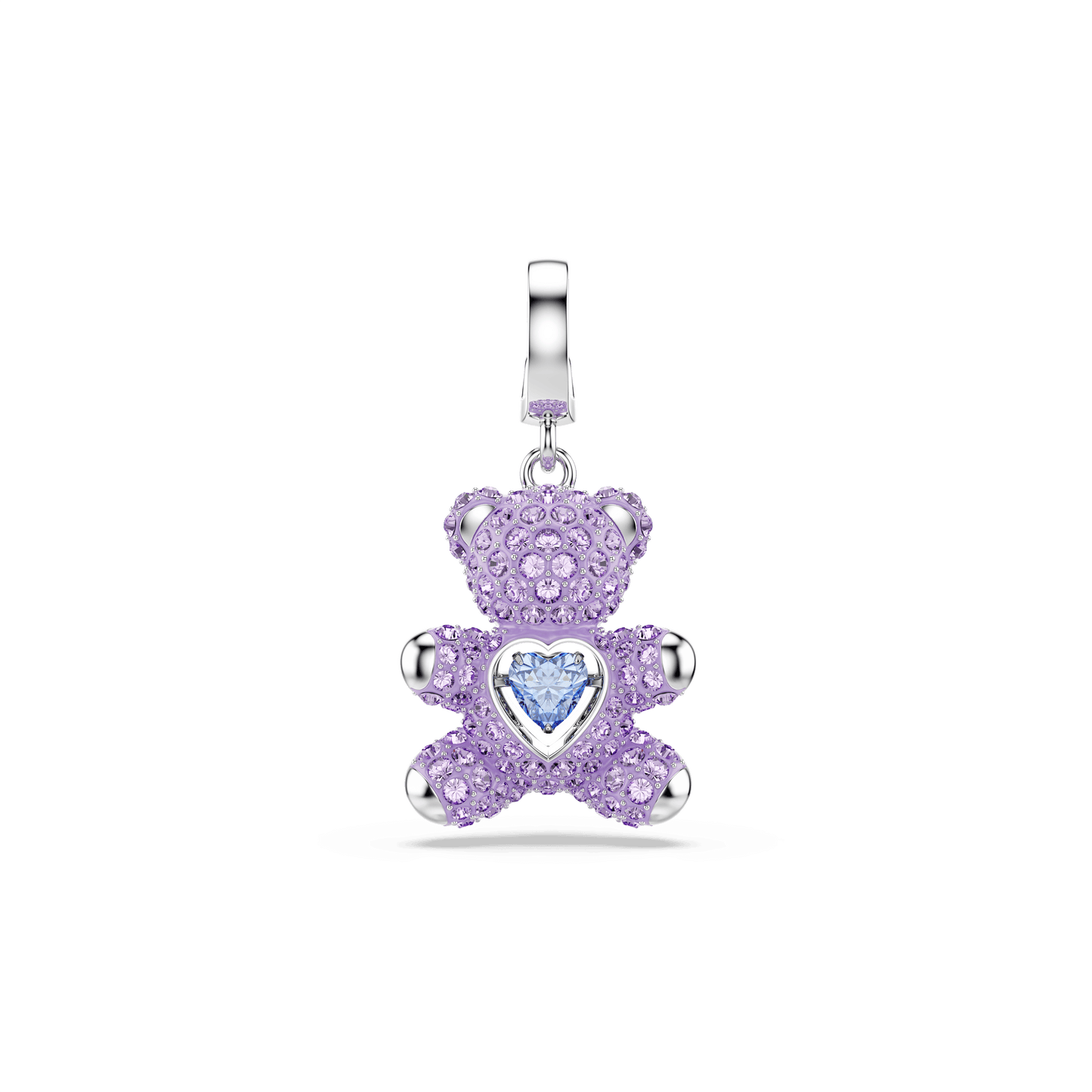 Idyllia charm, Mixed cuts, Teddy, Purple, Rhodium plated 5745610