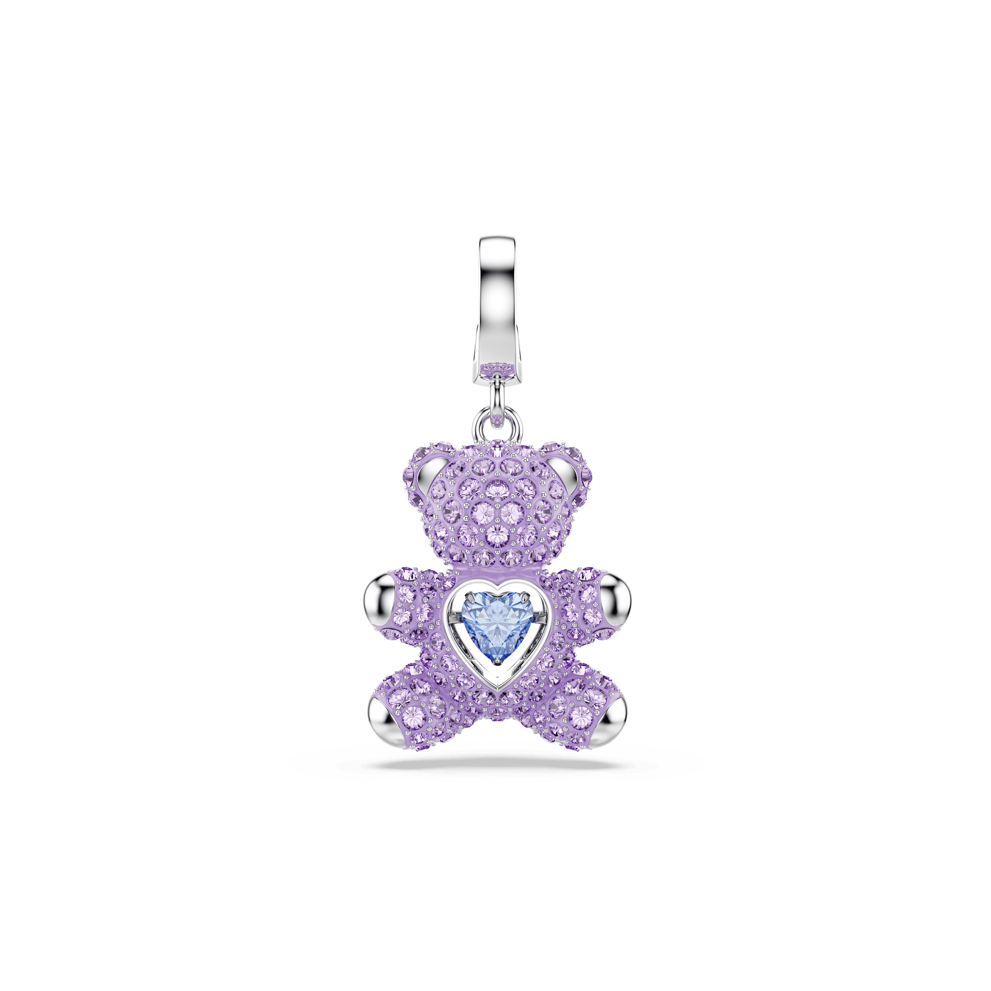 Idyllia charm, Mixed cuts, Teddy, Purple, Rhodium plated 5745610