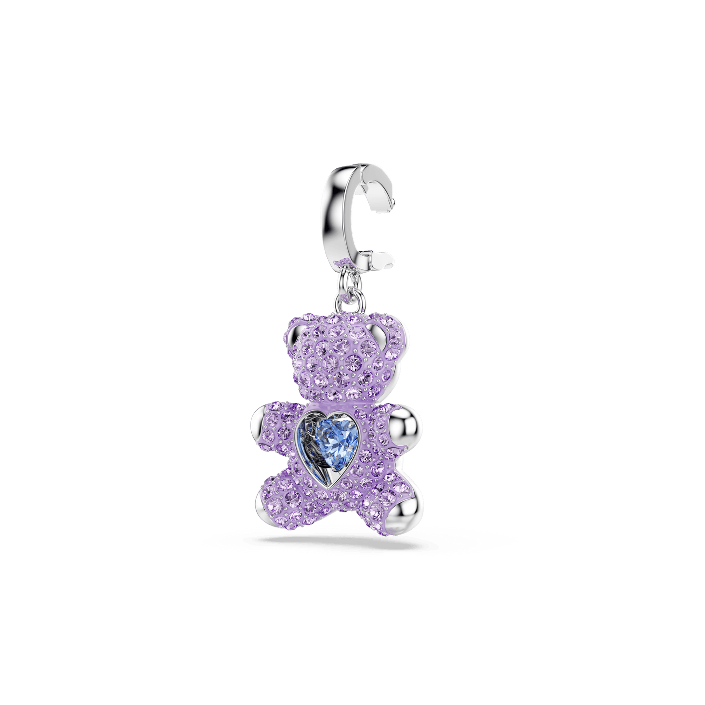 Idyllia charm, Mixed cuts, Teddy, Purple, Rhodium plated 5745610