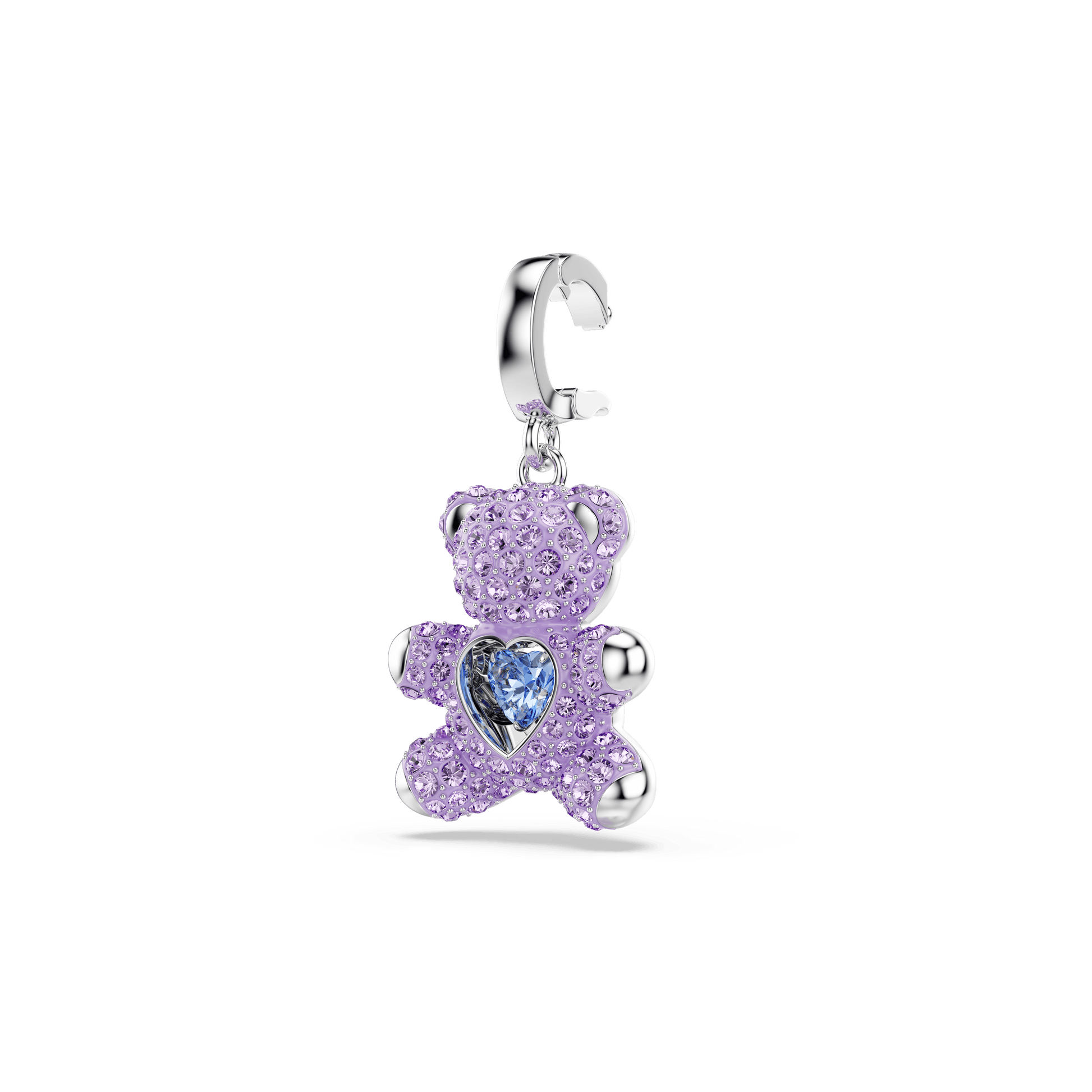 Idyllia charm, Mixed cuts, Teddy, Purple, Rhodium plated 5745610