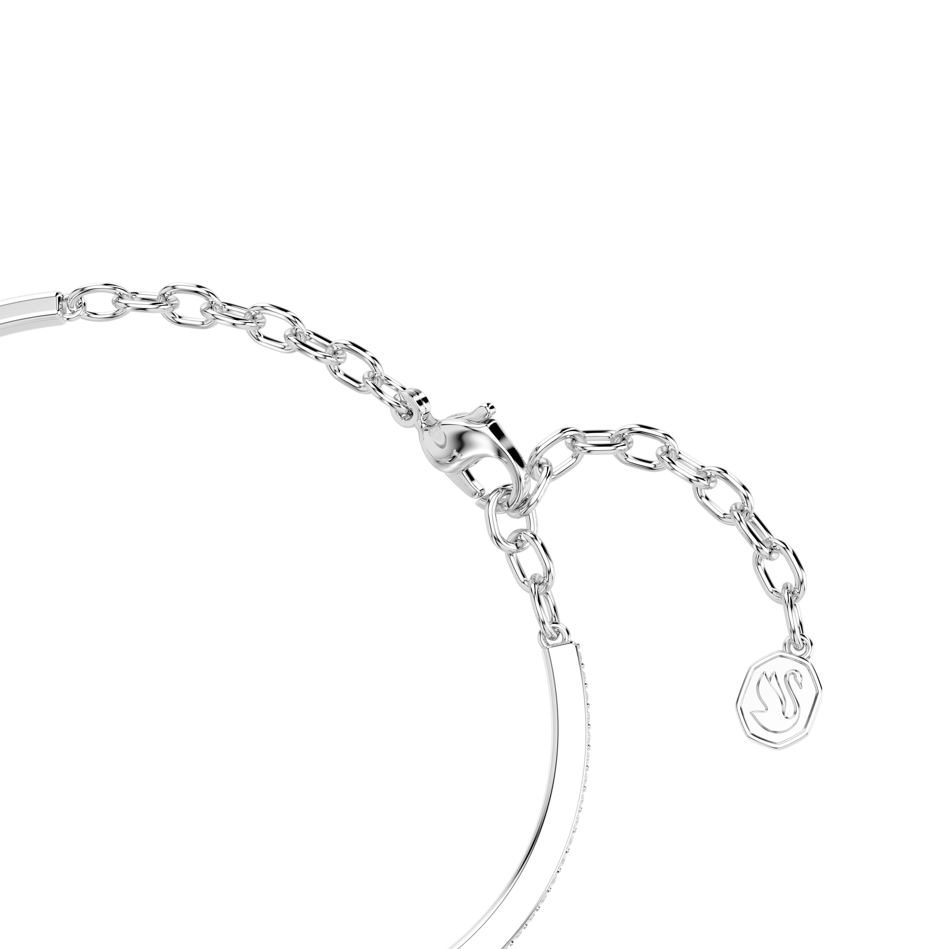 Symbolica bracelet, Pavé, Horse shoe, White, Rhodium plated 5746220