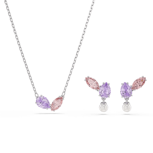 Ariana Grande x Swarovski set, Mixed cuts, Multicolored, Rhodium plated 5746577