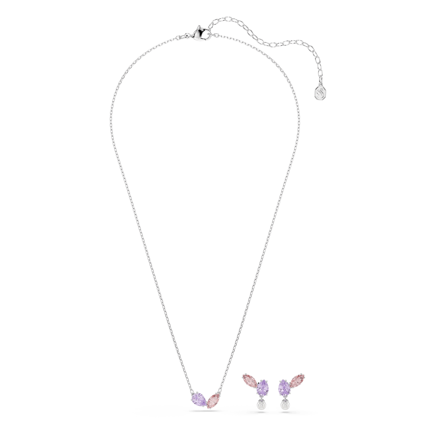 Ariana Grande x Swarovski set, Mixed cuts, Multicolored, Rhodium plated 5746577