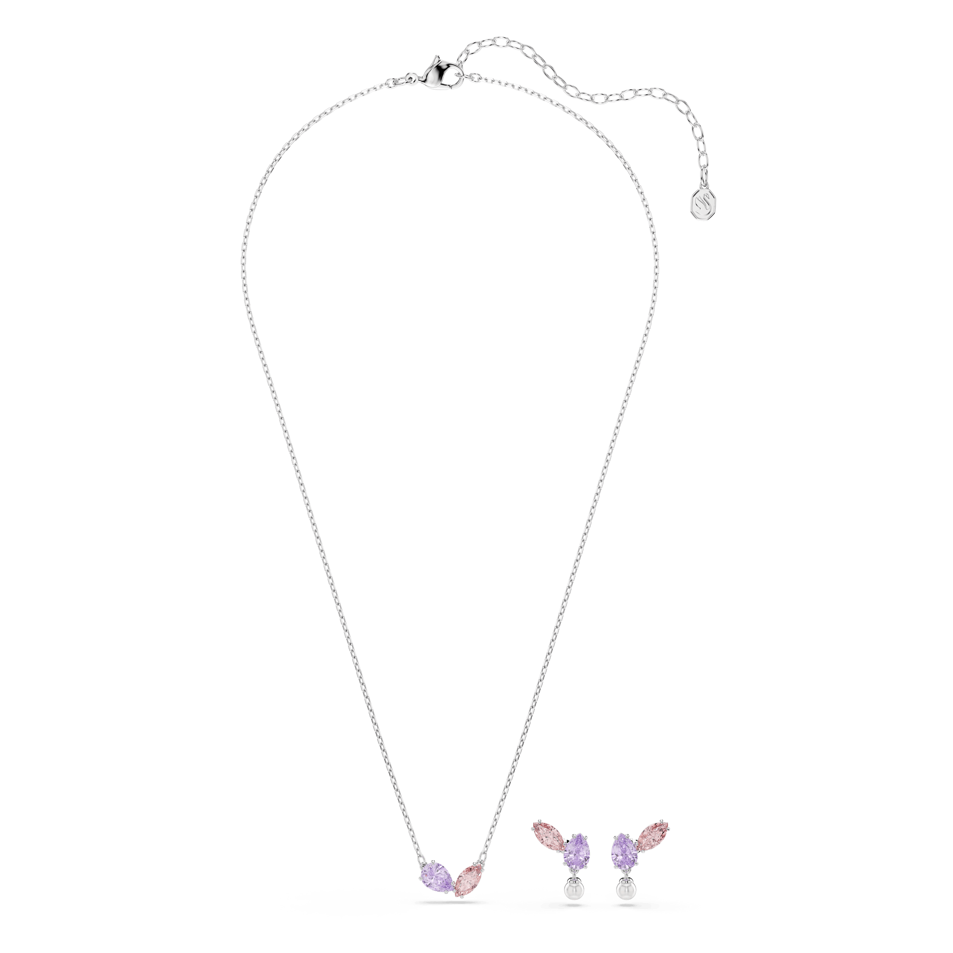 Ariana Grande x Swarovski set, Mixed cuts, Multicolored, Rhodium plated 5746577