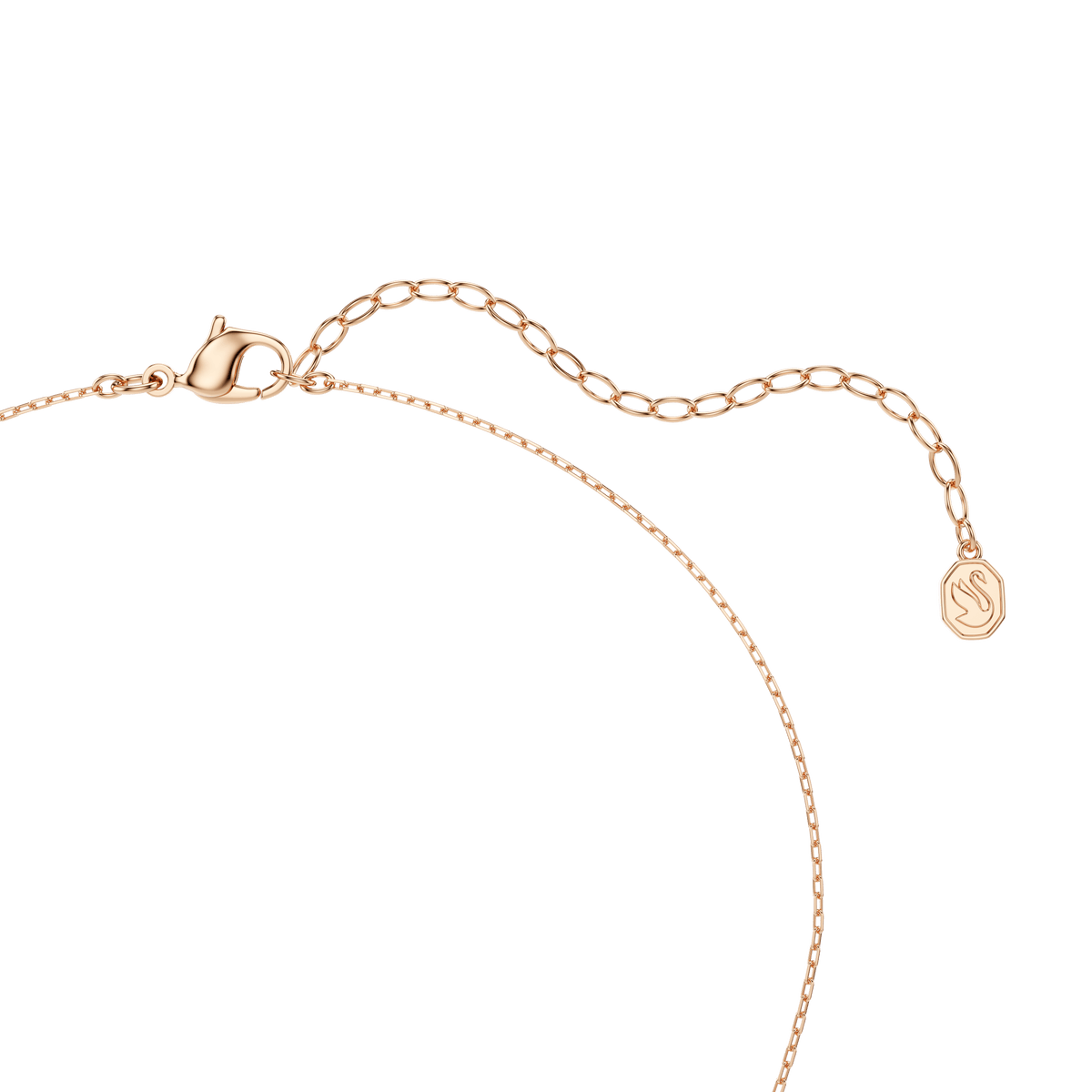 Mesmera necklace, Mixed cuts, White, 18K rose gold finish