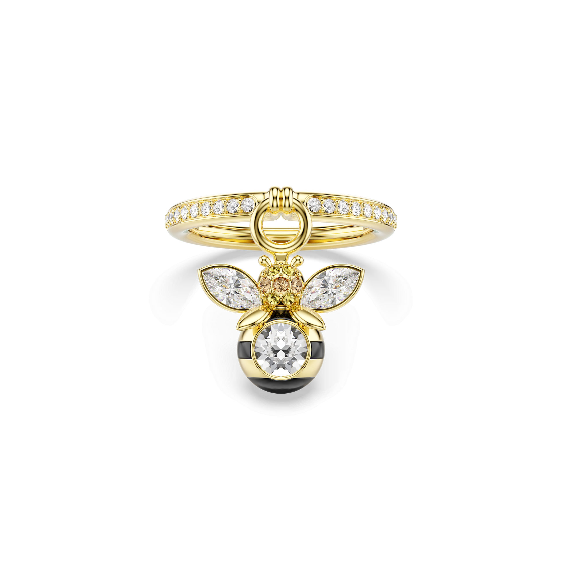 Idyllia motif ring, Mixed cuts, Bee, Multicolored, Gold-tone plated 5748152
