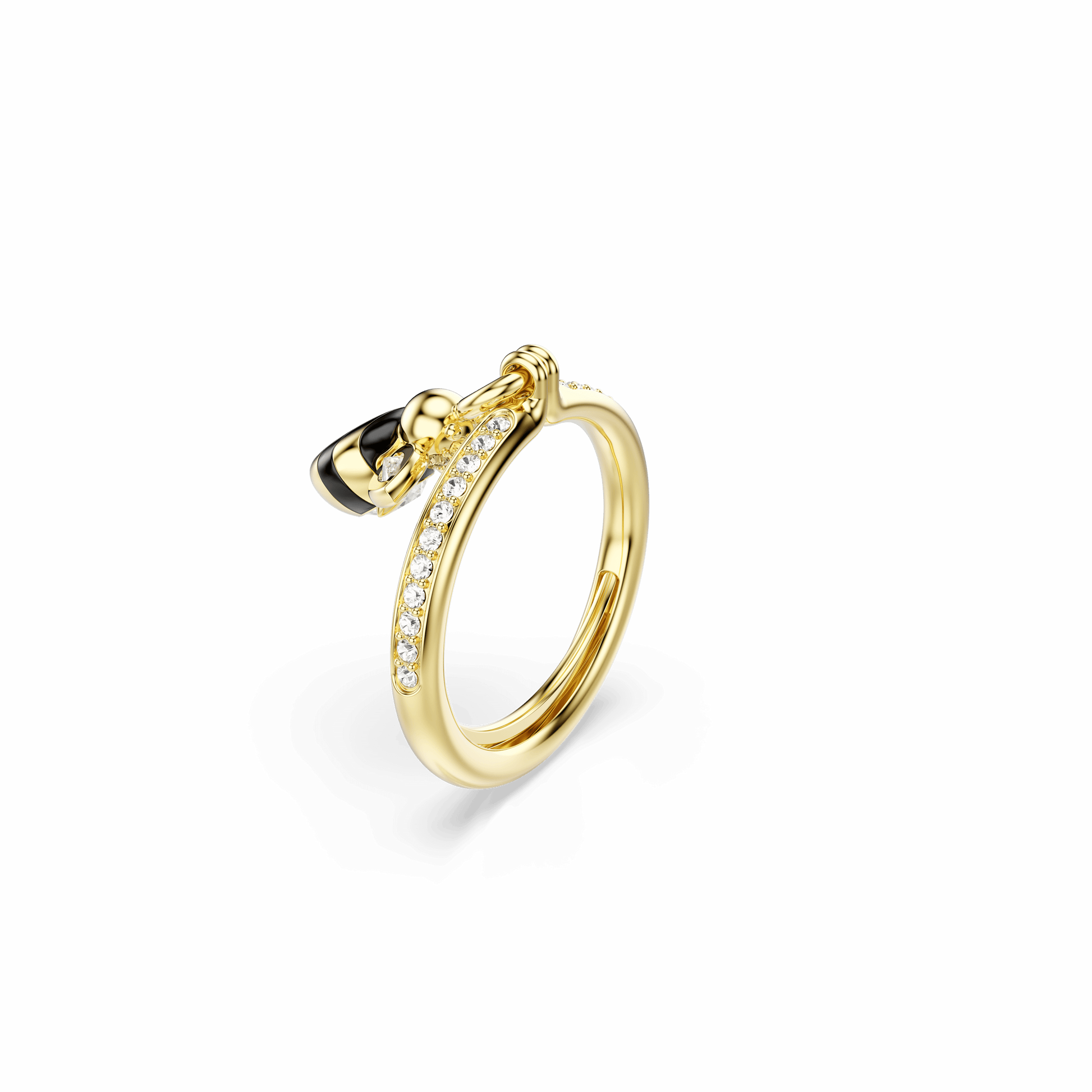 Idyllia motif ring, Mixed cuts, Bee, Multicolored, Gold-tone plated 5748152