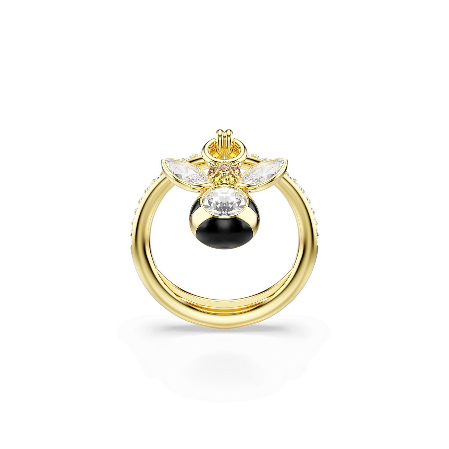 Idyllia motif ring, Mixed cuts, Bee, Multicolored, Gold-tone plated 5748152