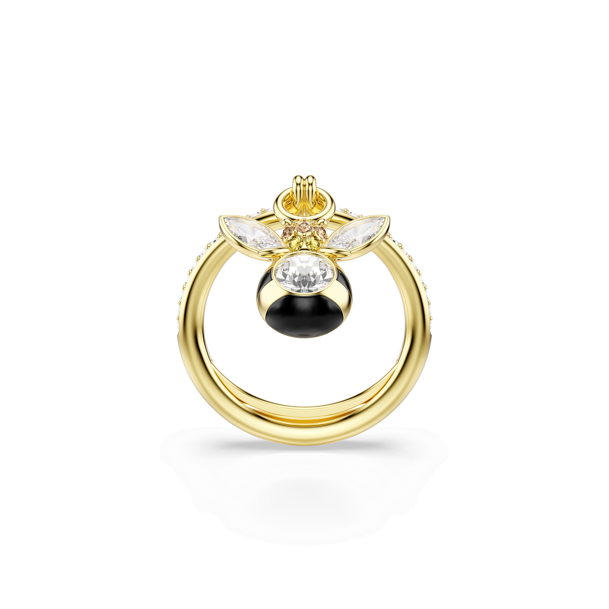 Idyllia motif ring, Mixed cuts, Bee, Multicolored, Gold-tone plated 5748152