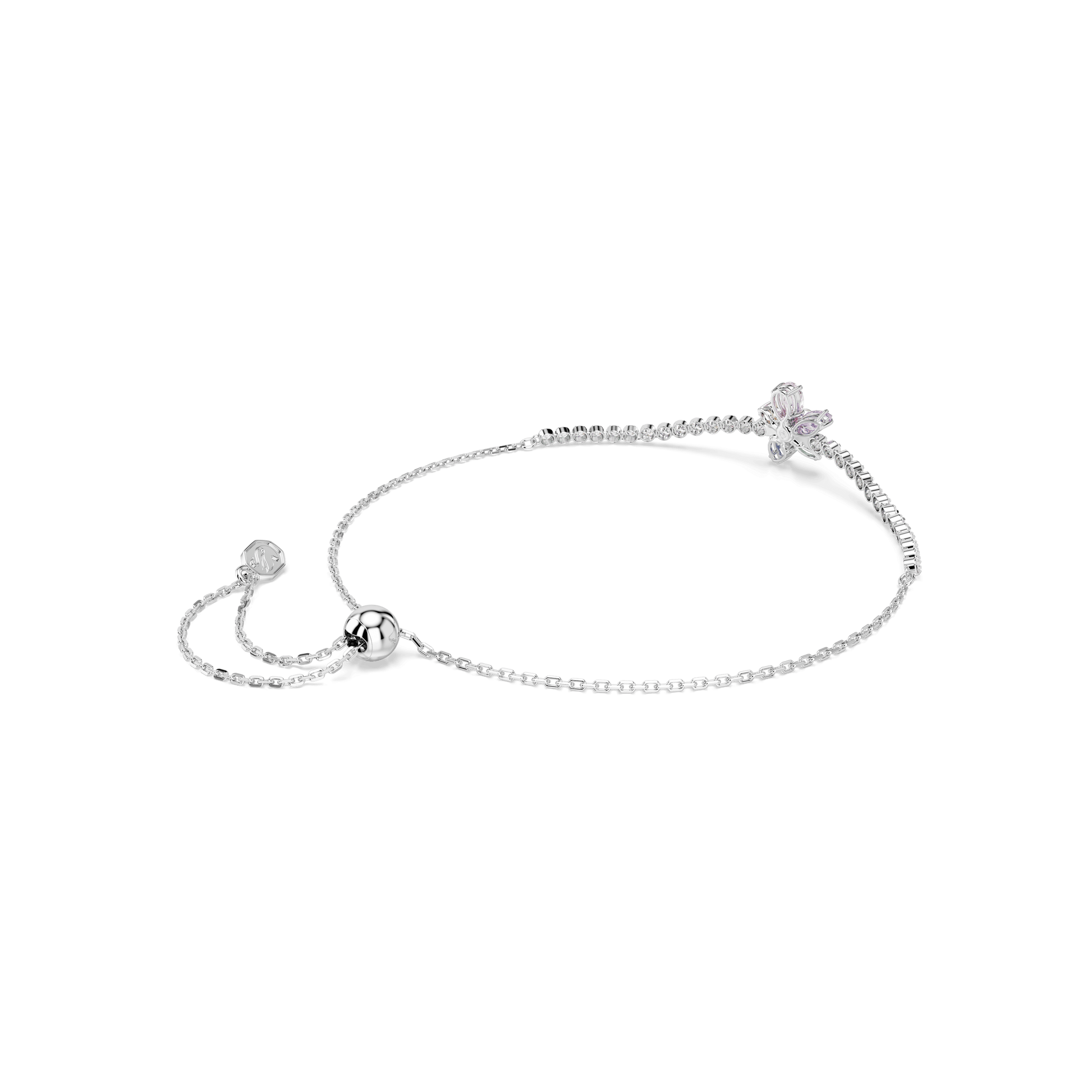 Ariana Grande x Swarovski bracelet, Mixed cuts, Flower, Multicolored, Rhodium plated 5749187