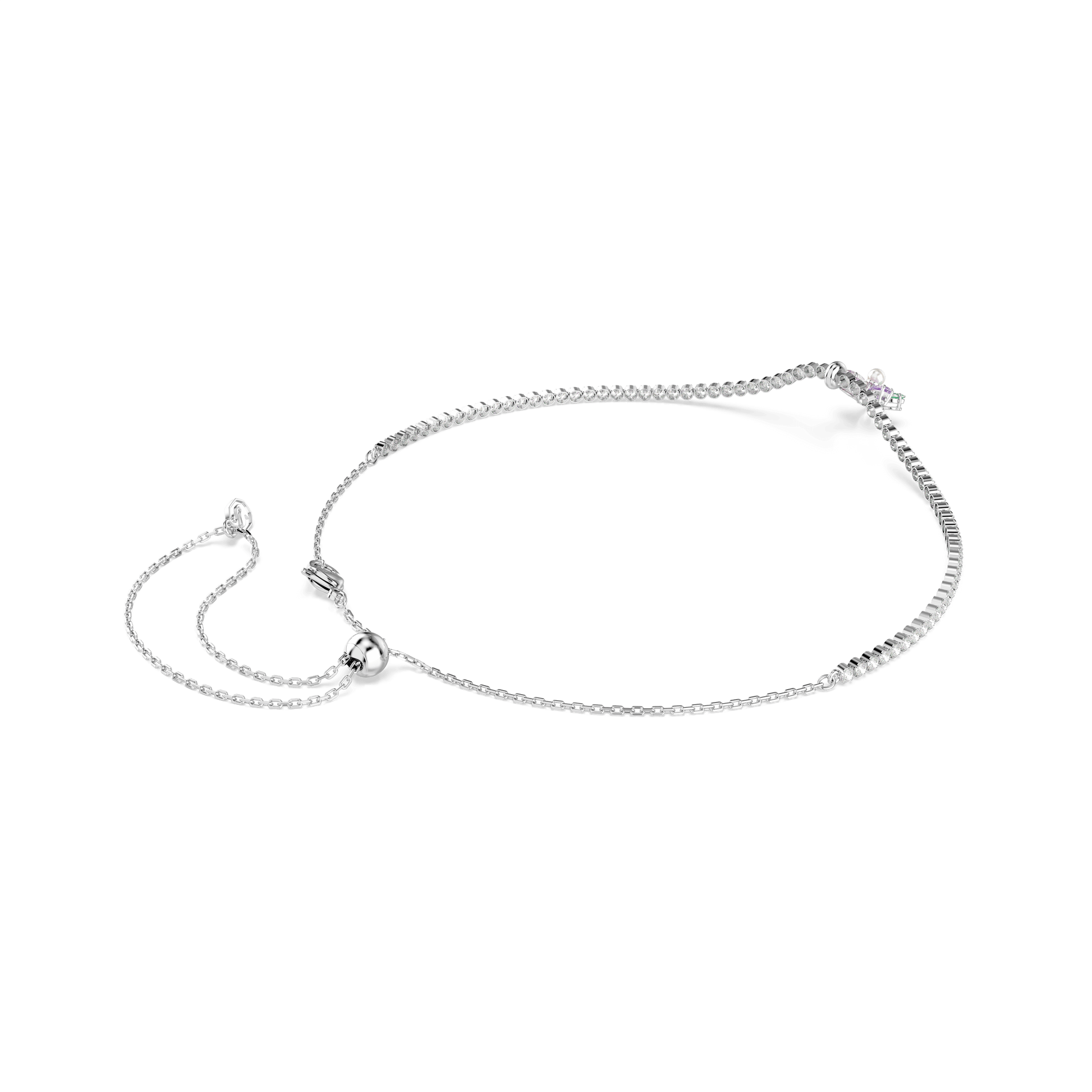 Ariana Grande x Swarovski choker, Mixed cuts, Flower, Multicolored, Rhodium plated 5749189