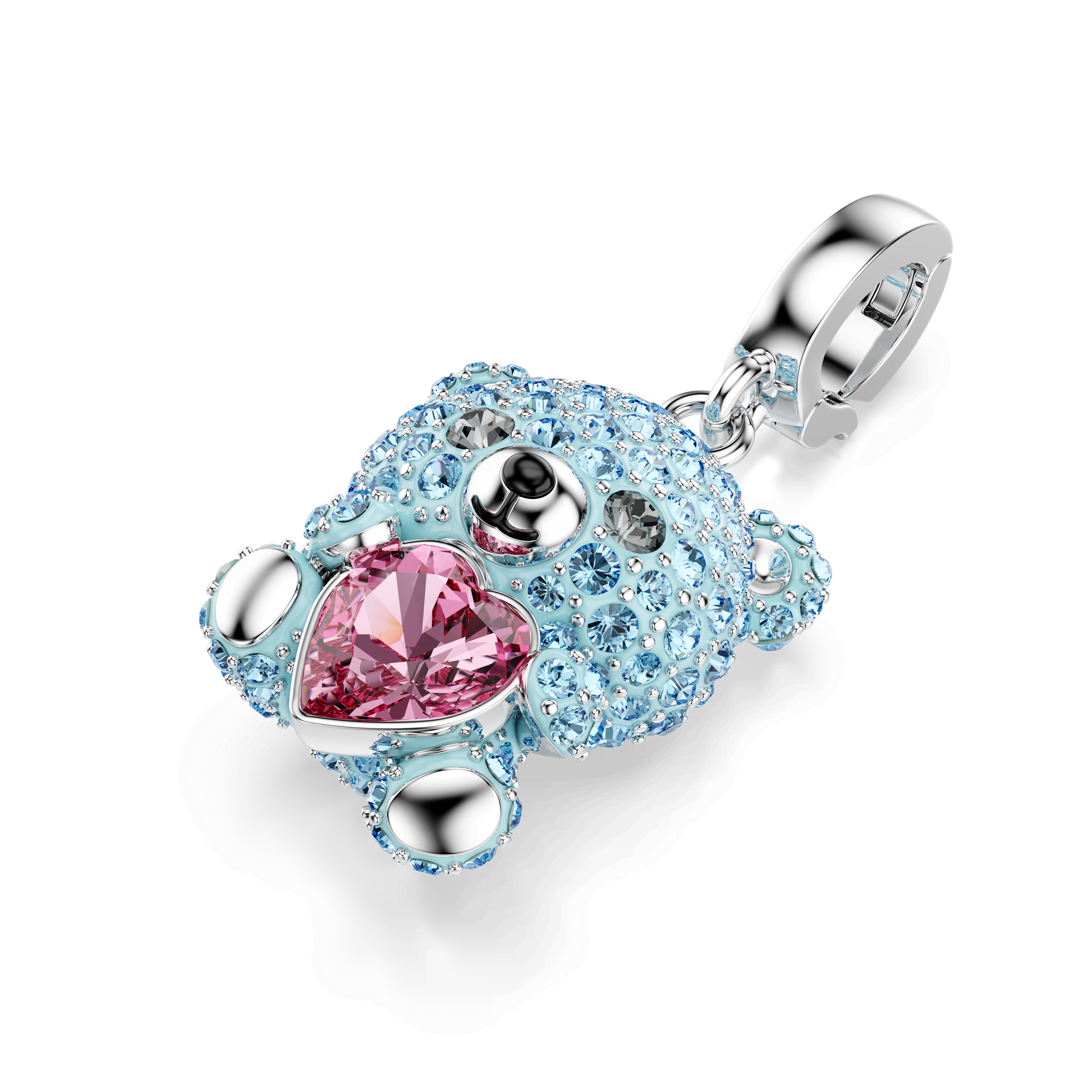 Idyllia charm, Mixed cuts, Teddy, Blue, Rhodium plated 5750253