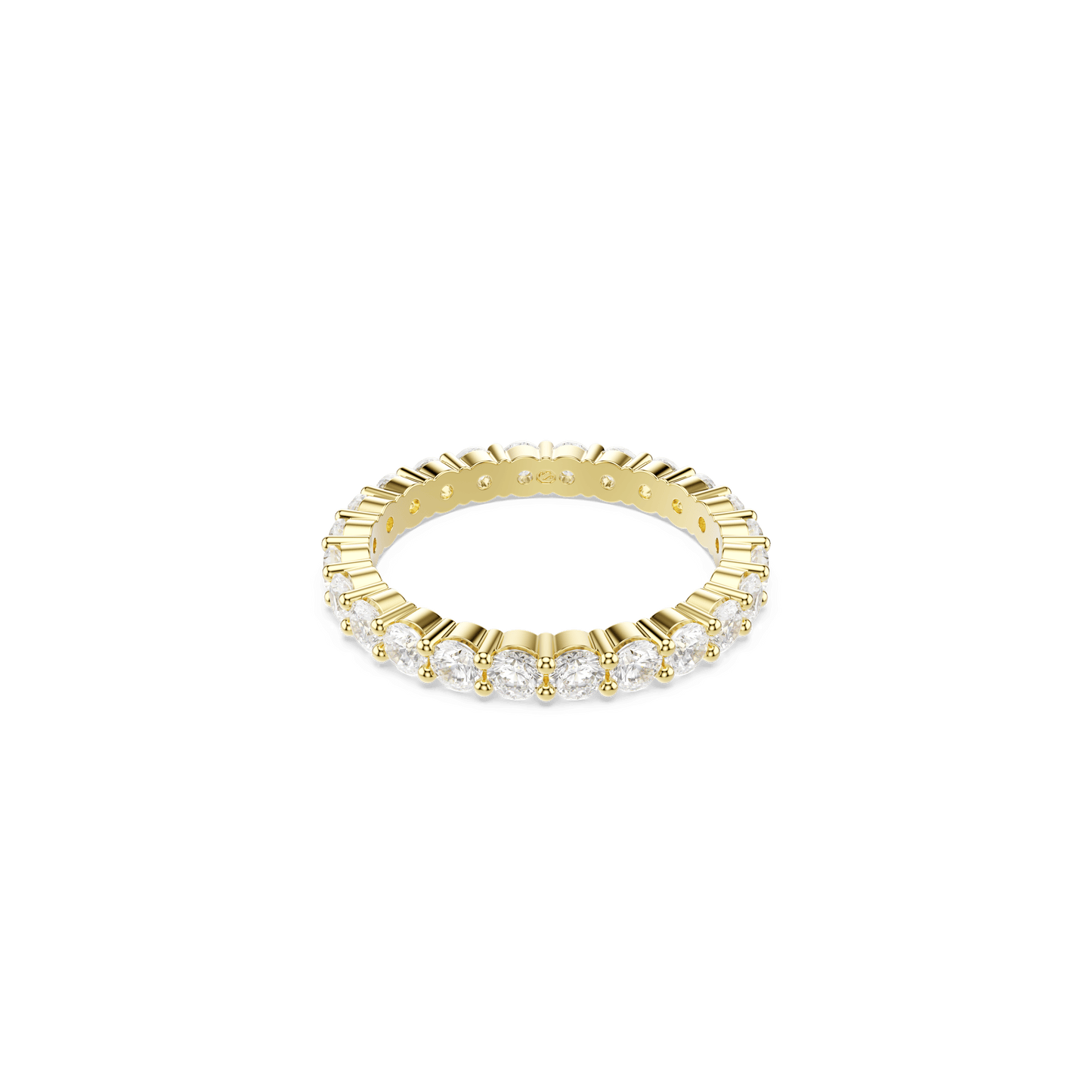 Matrix Vittore band ring, Round cut, White, Gold-tone plated 5750617
