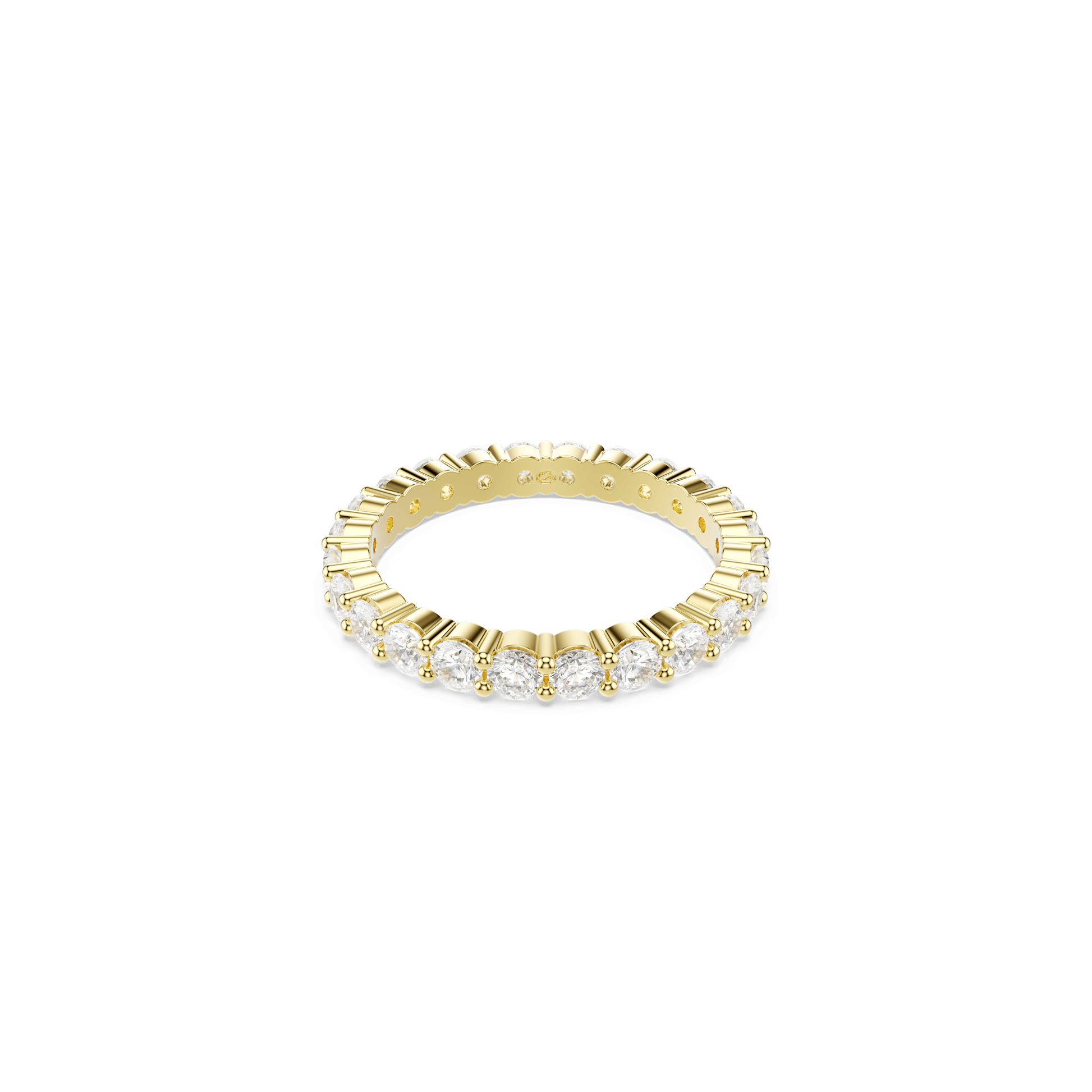 Matrix Vittore band ring, Round cut, White, Gold-tone plated 5750617