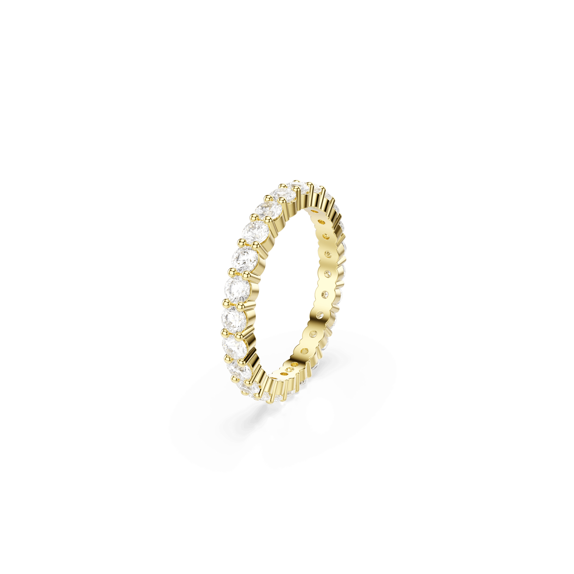 Matrix Vittore band ring, Round cut, White, Gold-tone plated 5750617