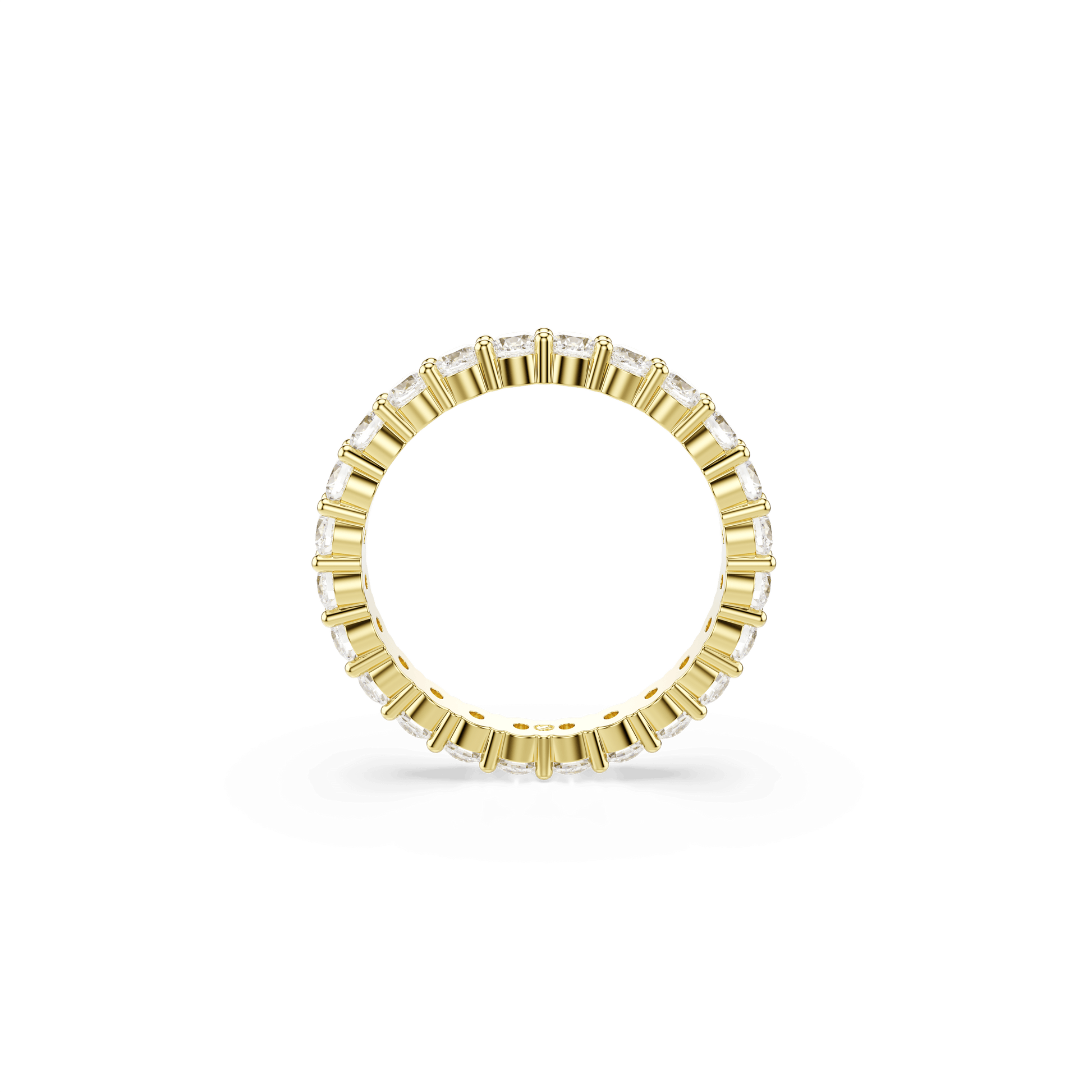 Matrix Vittore band ring, Round cut, White, Gold-tone plated 5750617